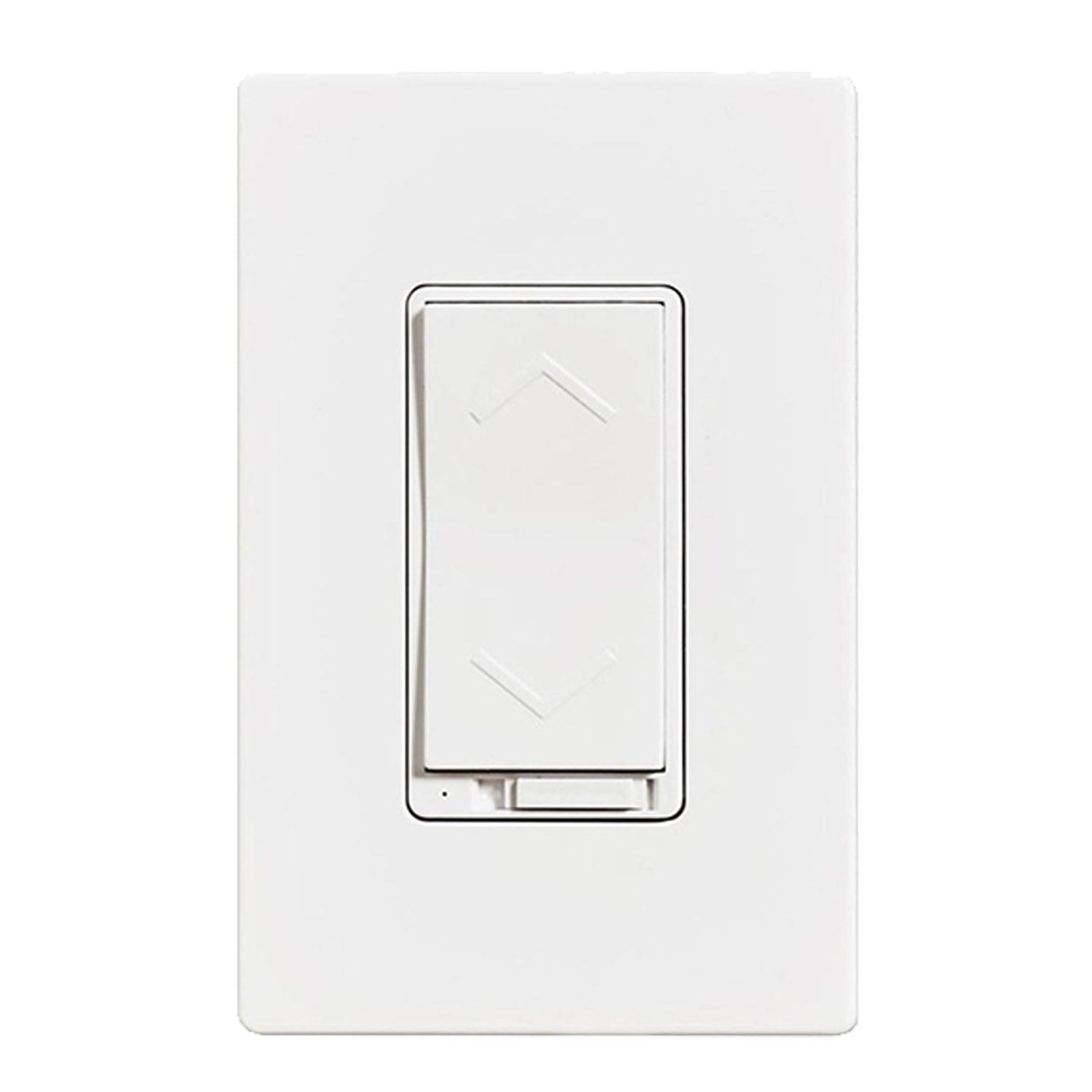 Wi-Fi Smart Dimmer Switch, 150-Watts LED, Single Pole or 3-Way, Glossy White - Bees Lighting