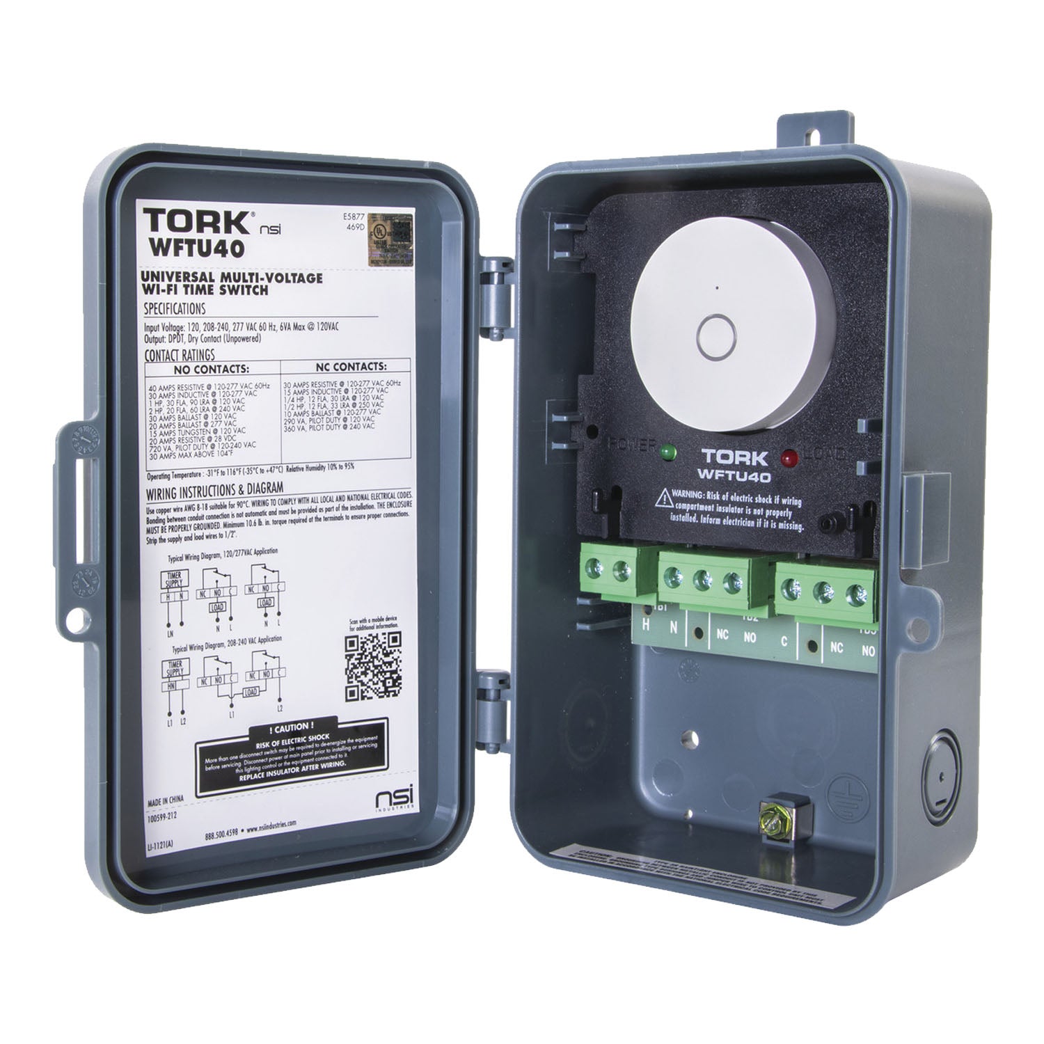 Tork 40 Amp Astronomic DPDT Multi-Voltage Wi-Fi Time Switch - Bees Lighting