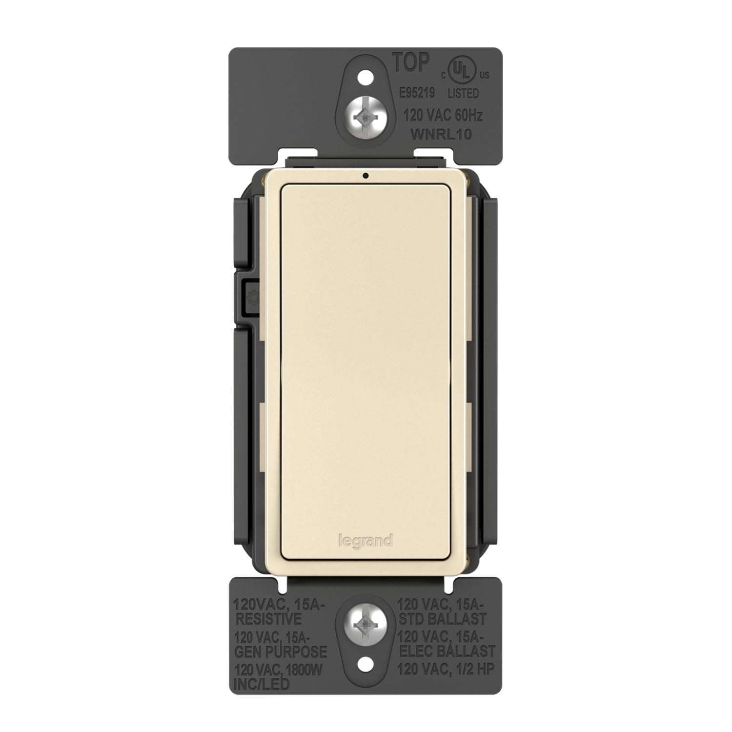 radiant 3-Way/Multi-Location Rocker Smart Light Switch with Netatmo, Light Almond