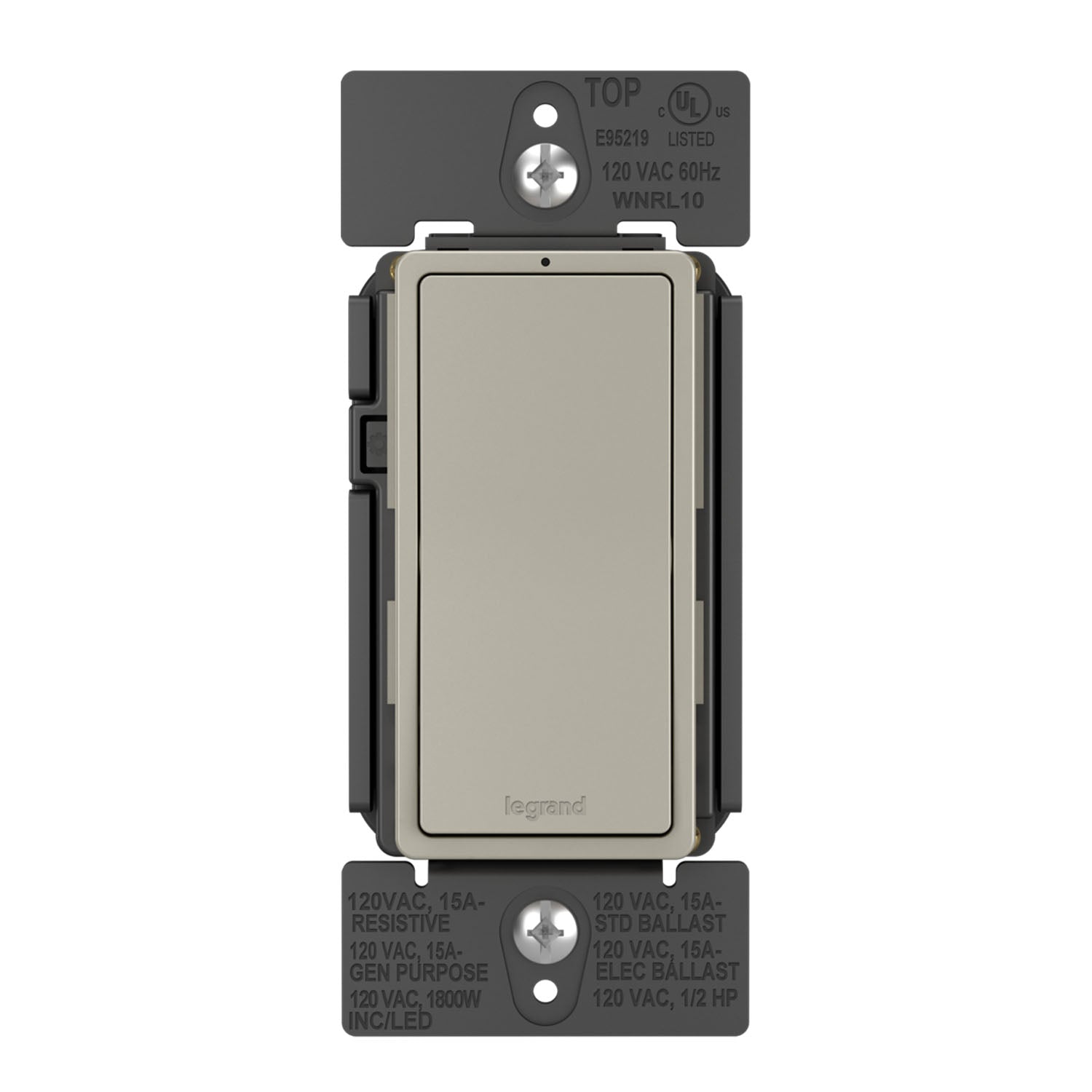 Radiant 3-Way/Multi-Location Rocker Smart Light Switch with Netatmo Nickel