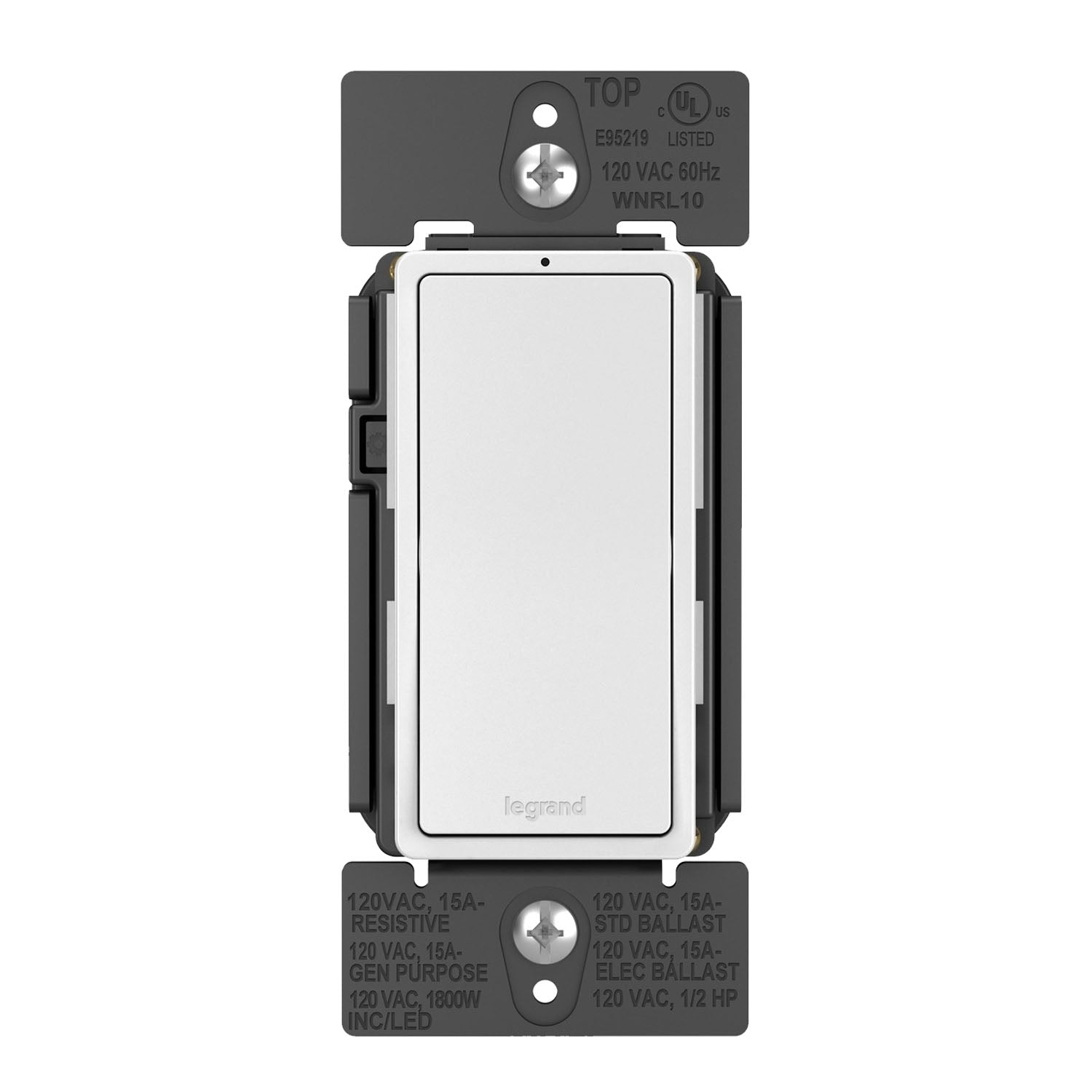 radiant 3-Way/Multi-Location Rocker Smart Light Switch with Netatmo, White