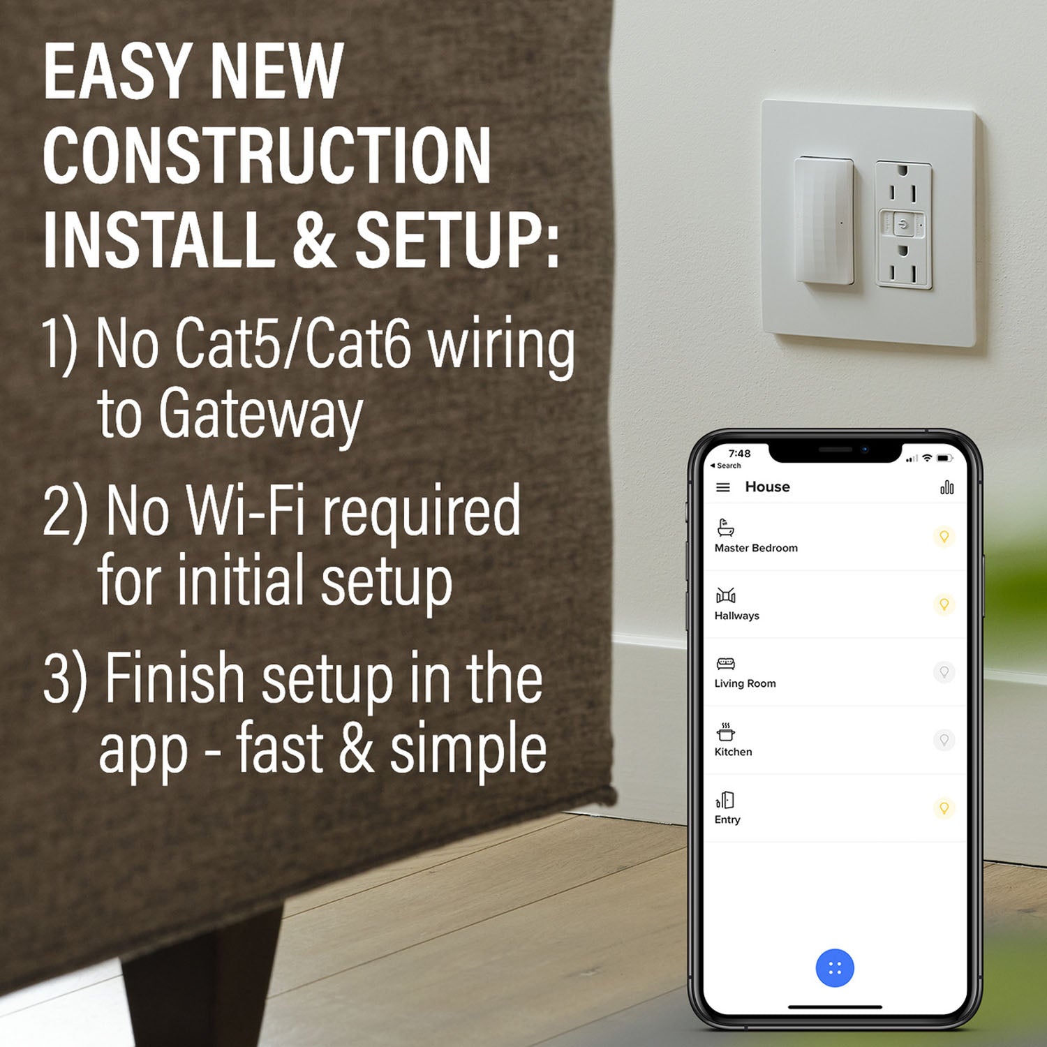 radiant 3-Way/Multi-Location Wireless Smart Remote Switch with Netatmo, Nickel