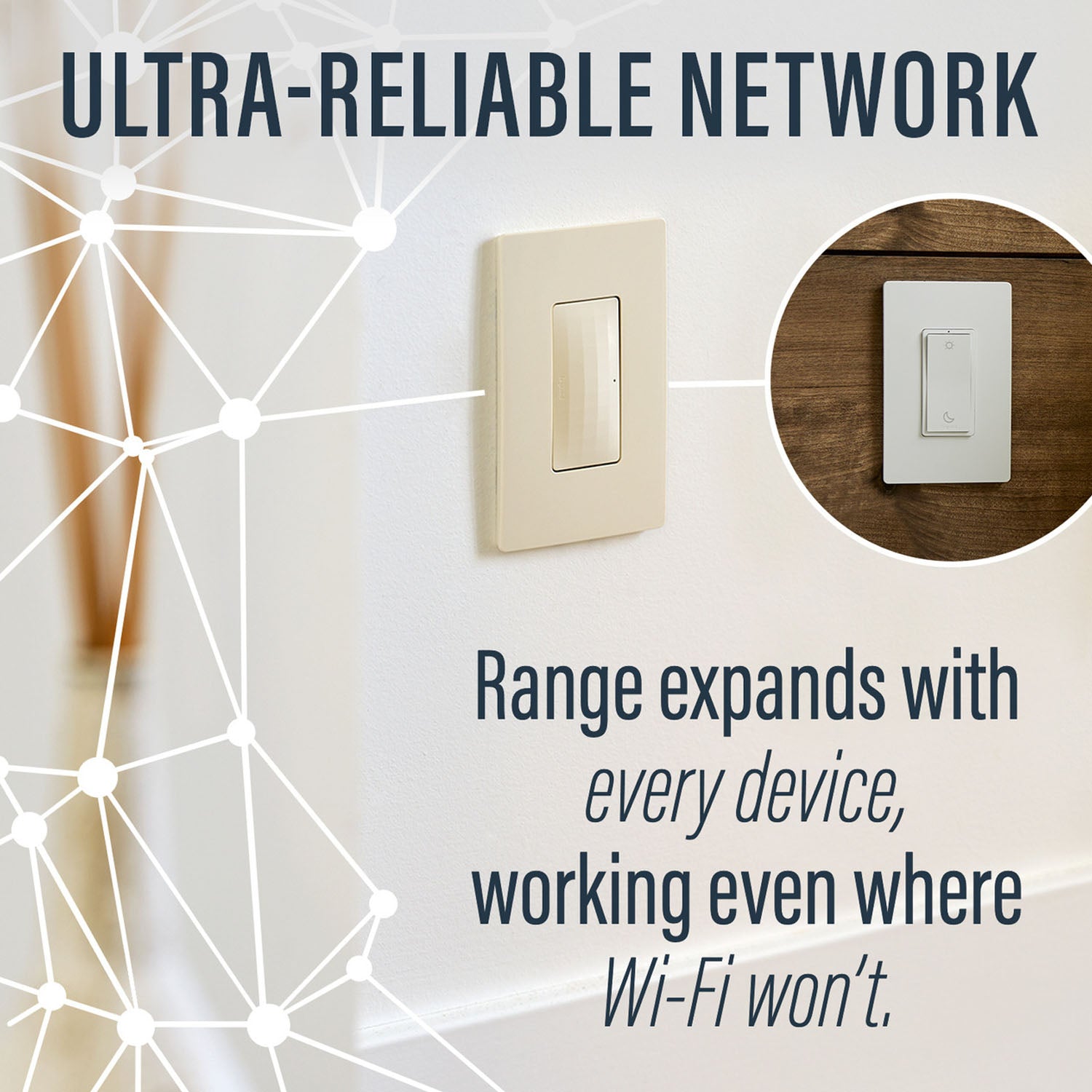 radiant 3-Way/Multi-Location Wireless Smart Remote Switch with Netatmo, Light Almond