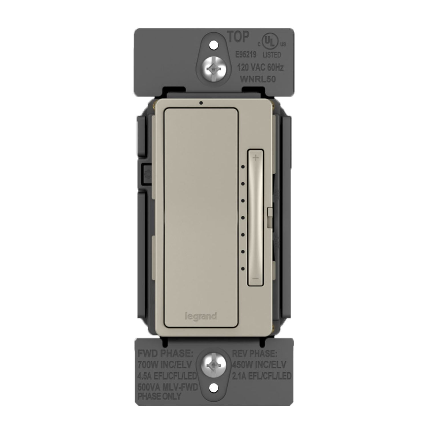 Radiant Smart Dimmer Switch with Netatmo 3-Way/Multi-Location Tru-Universal, Nickel