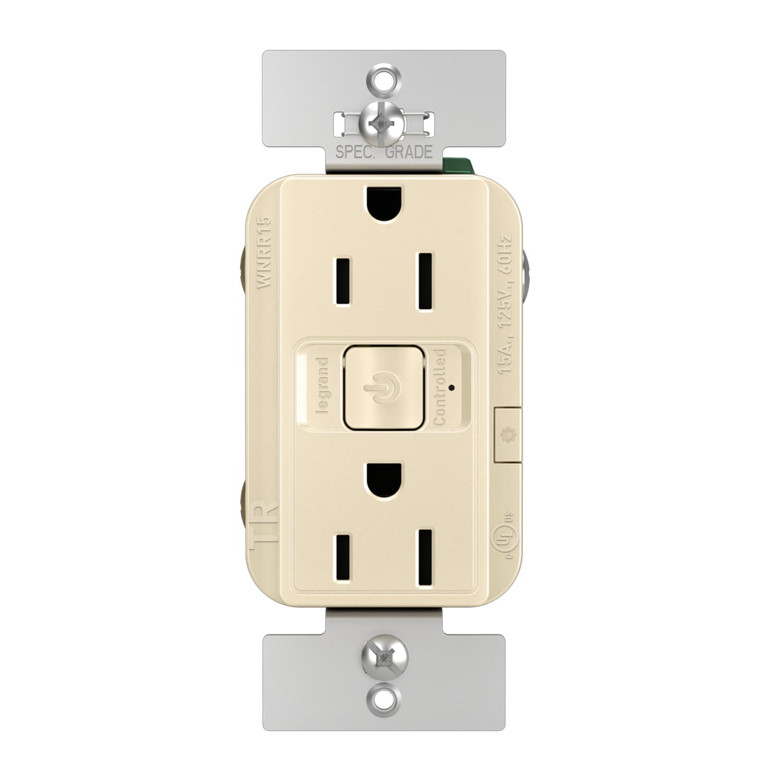 Radiant 15 Amp Smart Outlet with Netatmo Light Almond