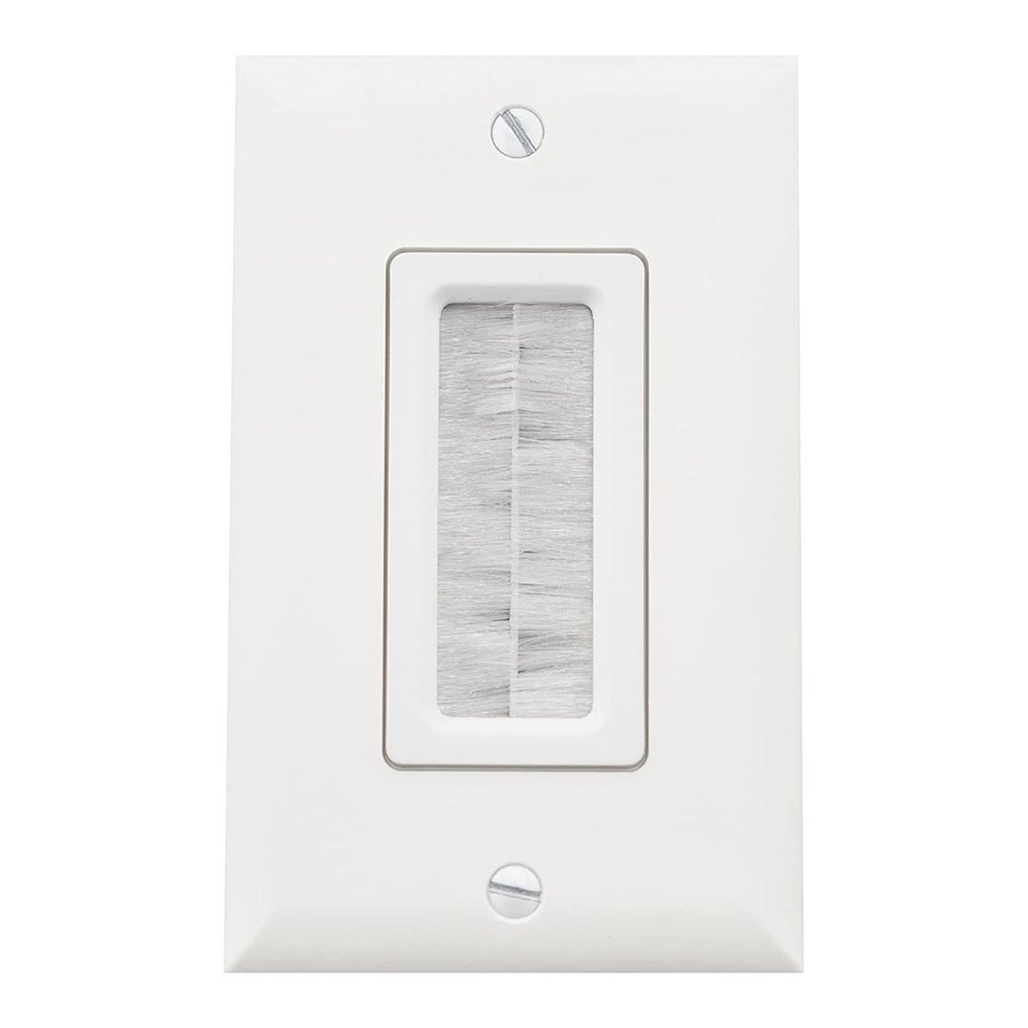 On-Q 1-Gang Cable Access Wall plate, White