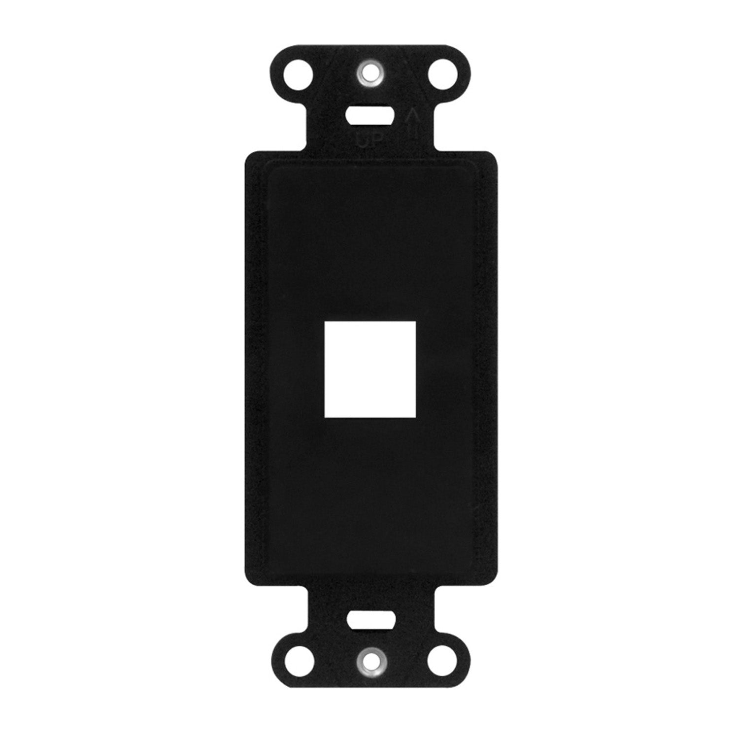 On-Q Decorator Wall Plate insert, 1-Port Keystone Jack, Black