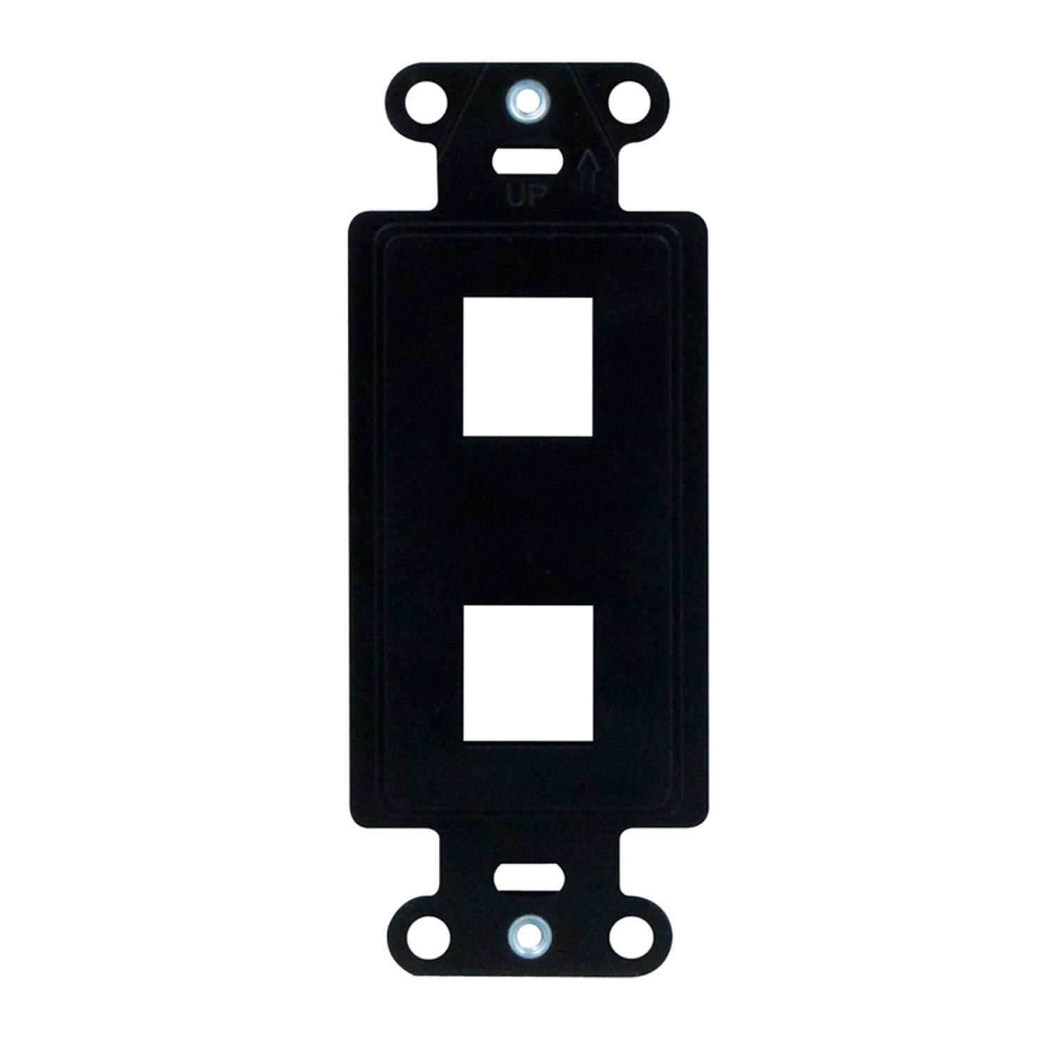 On-Q Decorator Wall Plate insert, 2-Port Keystone Jack, Black