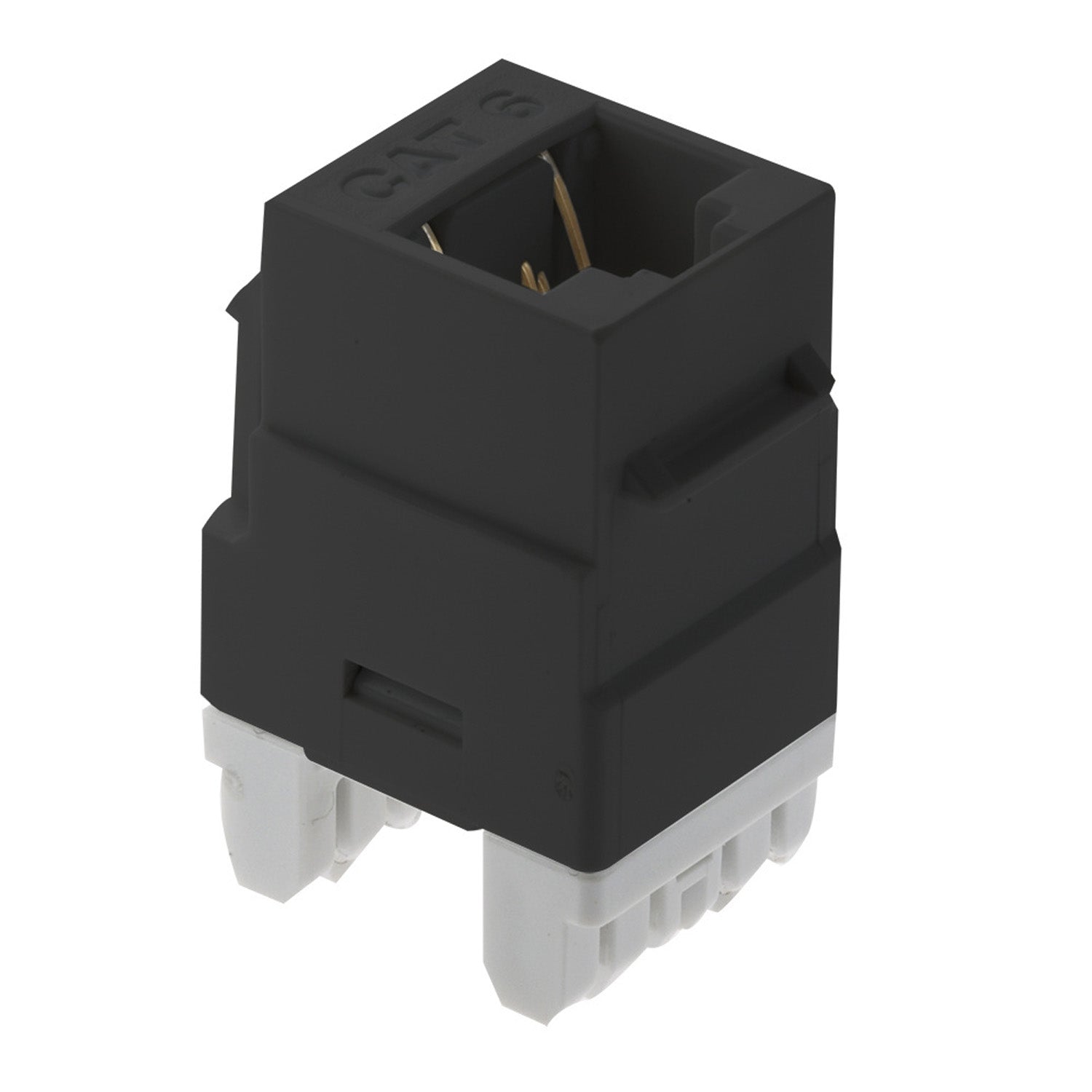 On-Q Cat6 RJ45 Keystone Jack, Black