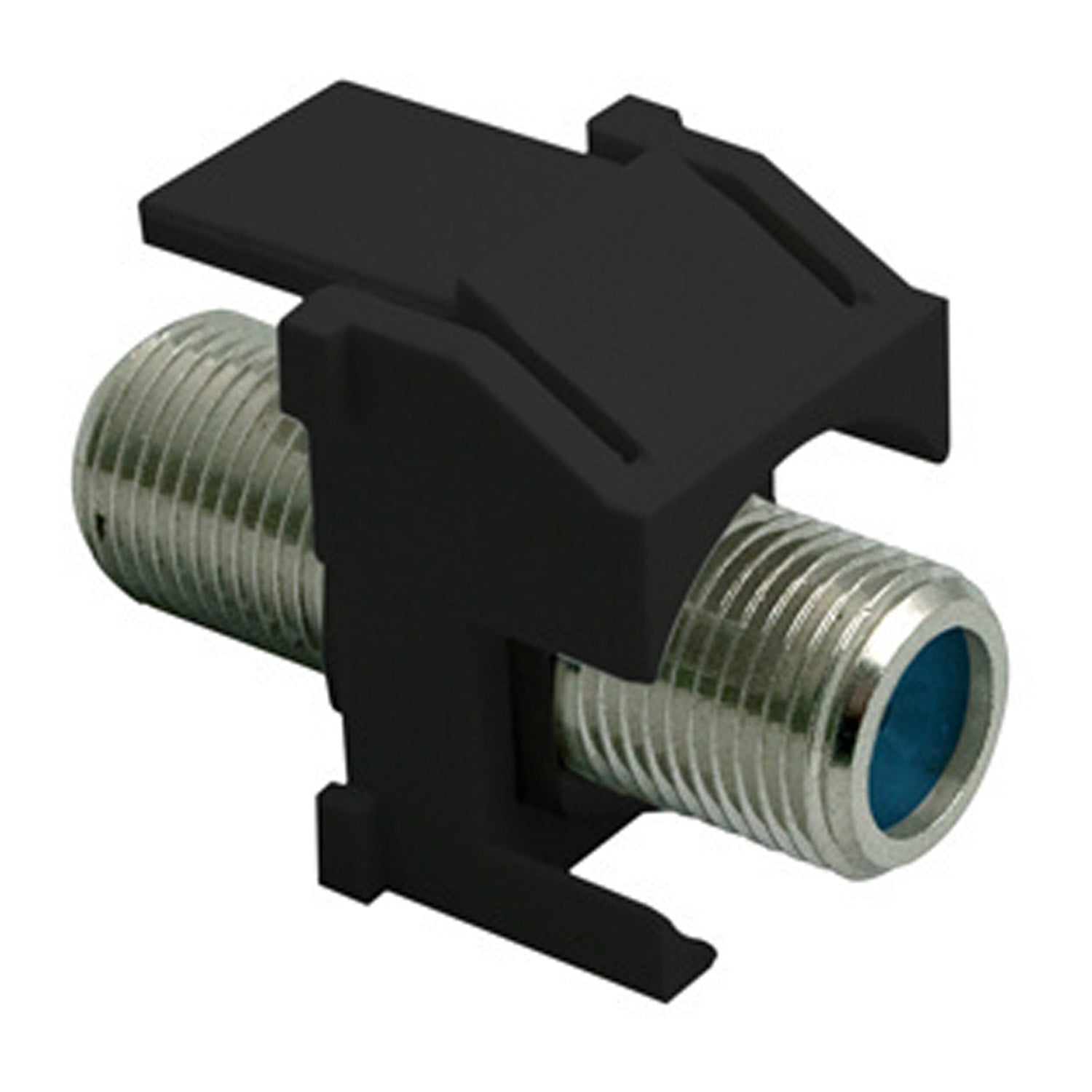 On-Q Recessed Nickel Self-Terminating F-Connector, Black