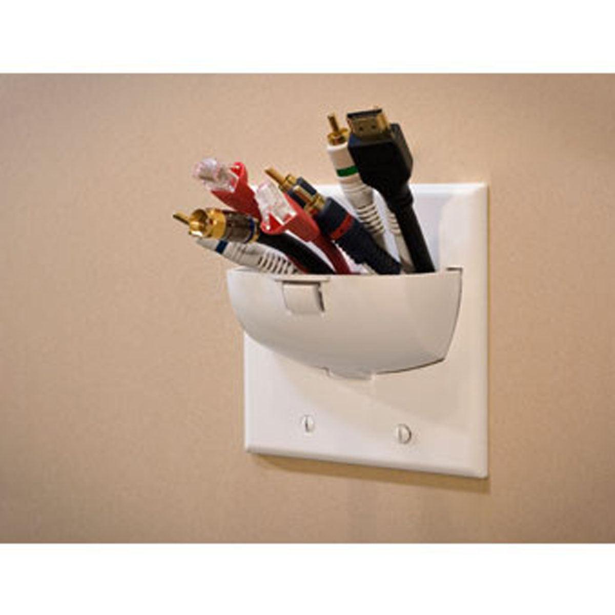 On-Q 2-Gang Hinged Bullnose Wall Plate White - Bees Lighting