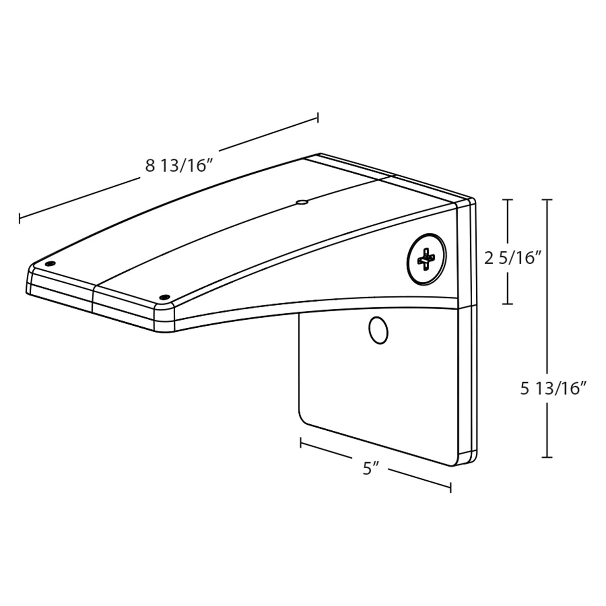 LED Cutoff Wall Pack, 6/10/13W, 1720 Lm, 30K/40K/50K, On/Off Photocell, 120-277V, Bronze