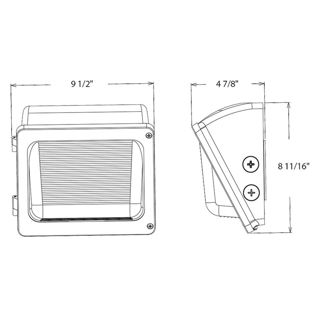 LED Wall Pack, 5000 Lumens, 15/20/30 Watts, 30K/40K/50K, 120-277V, Dusk To Dawn - Bees Lighting