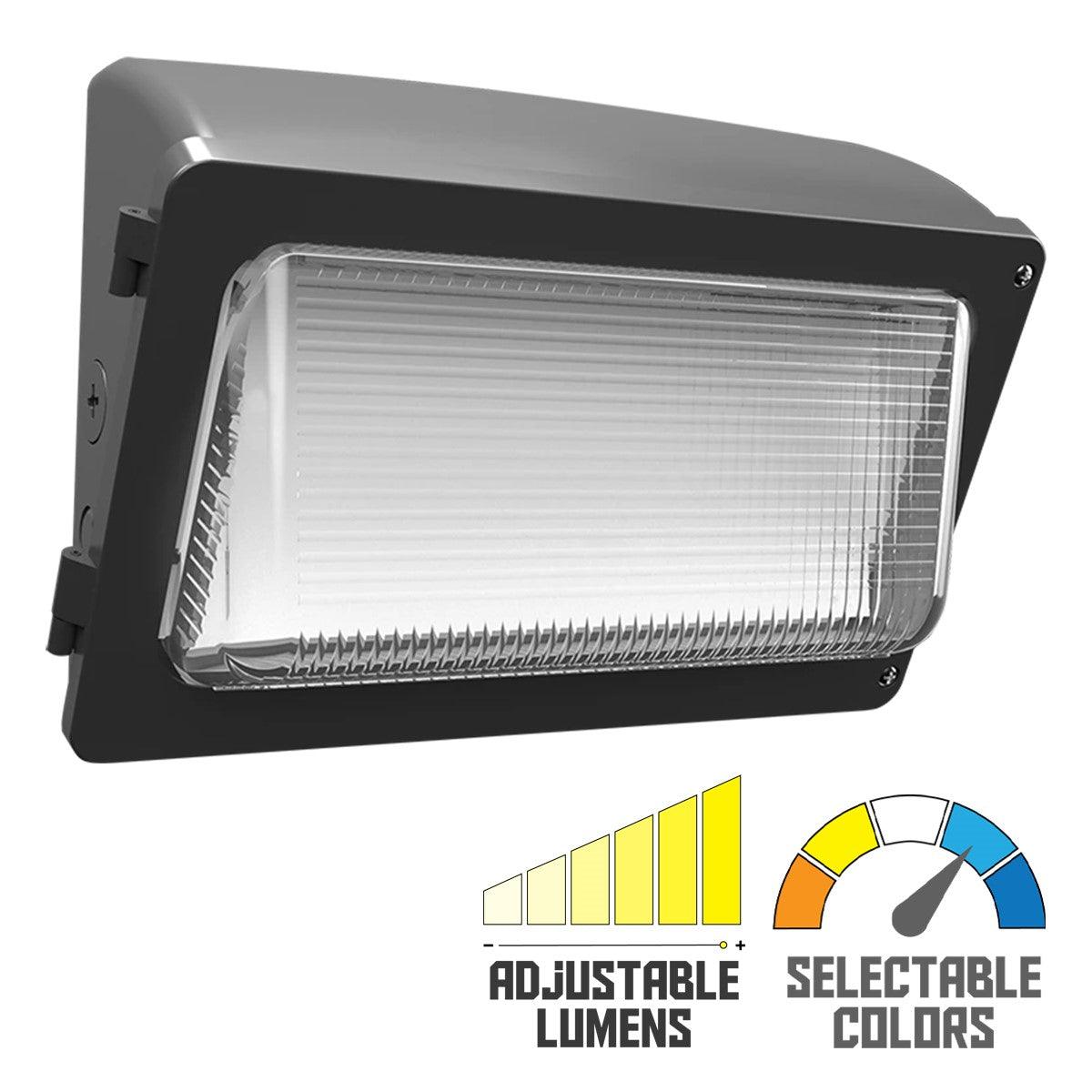 LED Wall Pack, 11500 Lumens, 40/60/80 Watts, 30K/40K/50K, 120-277V, Dusk To Dawn - Bees Lighting