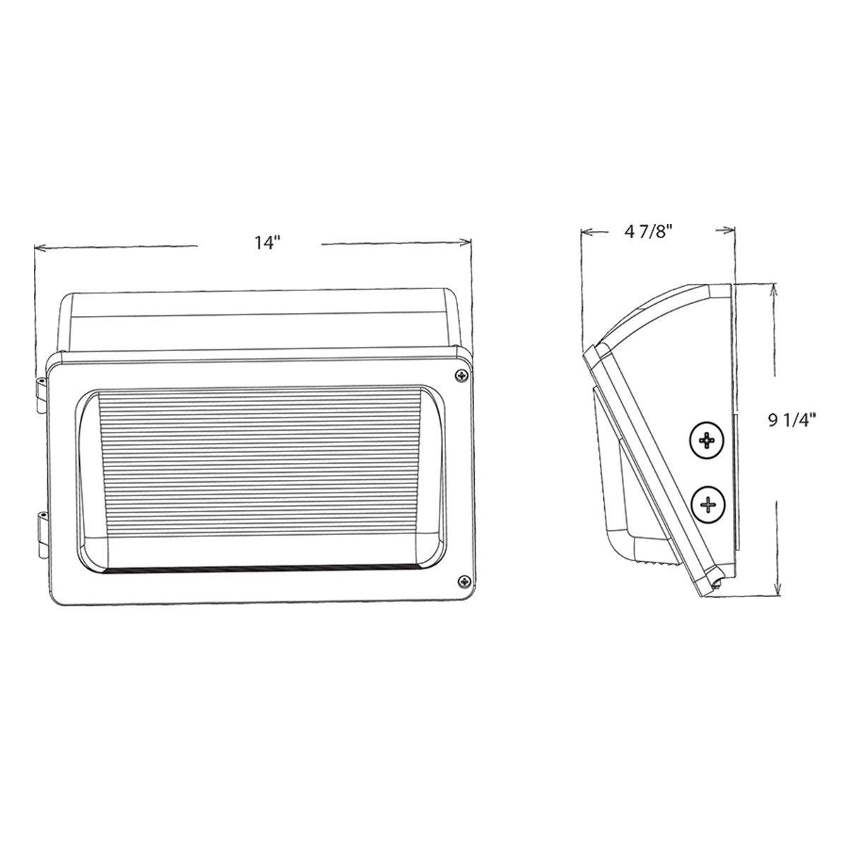 LED Wall Pack, 11500 Lumens, 40/60/80 Watts, 30K/40K/50K, 120-277V, Dusk To Dawn - Bees Lighting