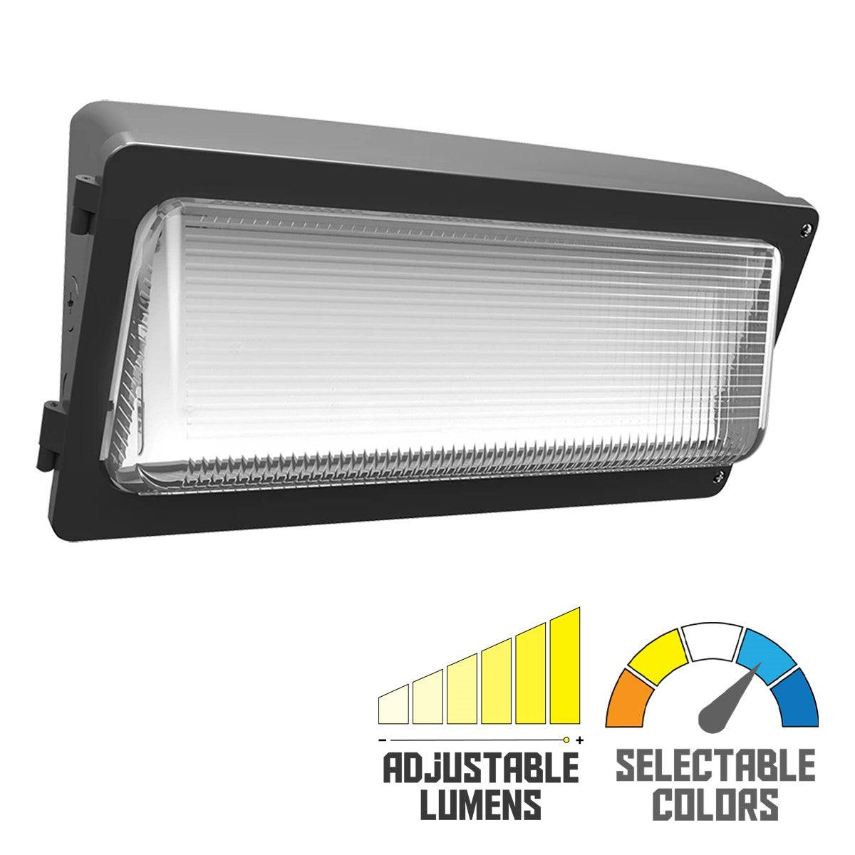 LED Wall Pack, 19000 Lumens, 65/100/130 Watts, 30K/40K/50K, 120-277V, Dusk To Dawn, 10 Years Warranty - Bees Lighting