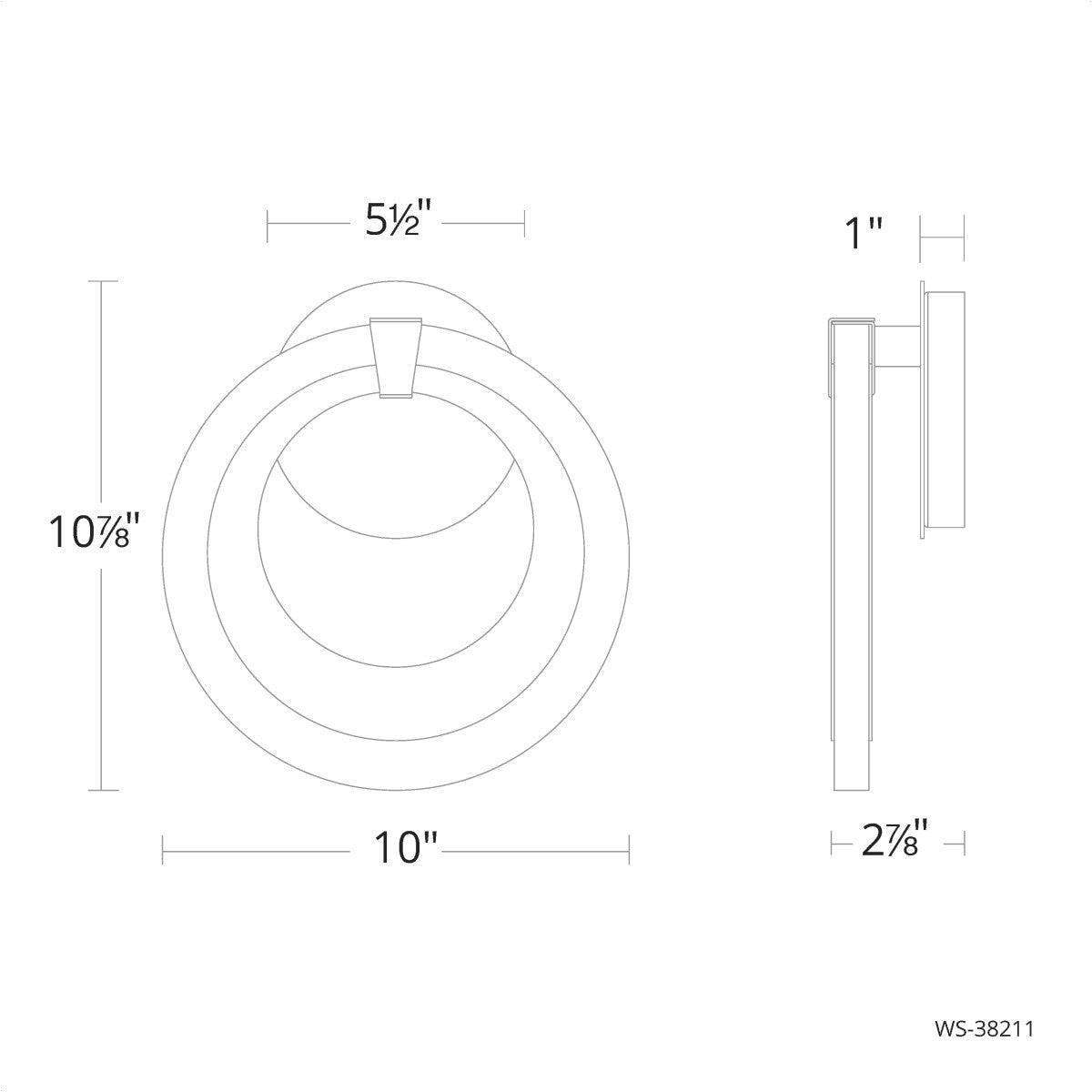 Serenity 11 in. LED Wall Light Brass finish - Bees Lighting