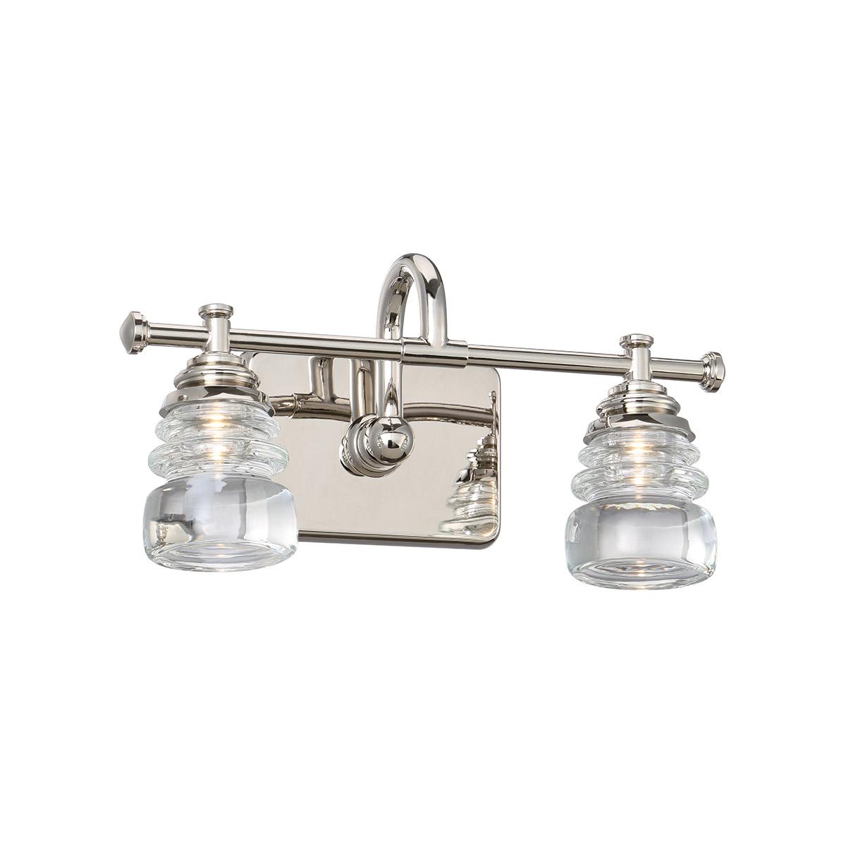 Rondelle 14 in. LED Vanity Light 490 Lumens 3000K Nickel Finish