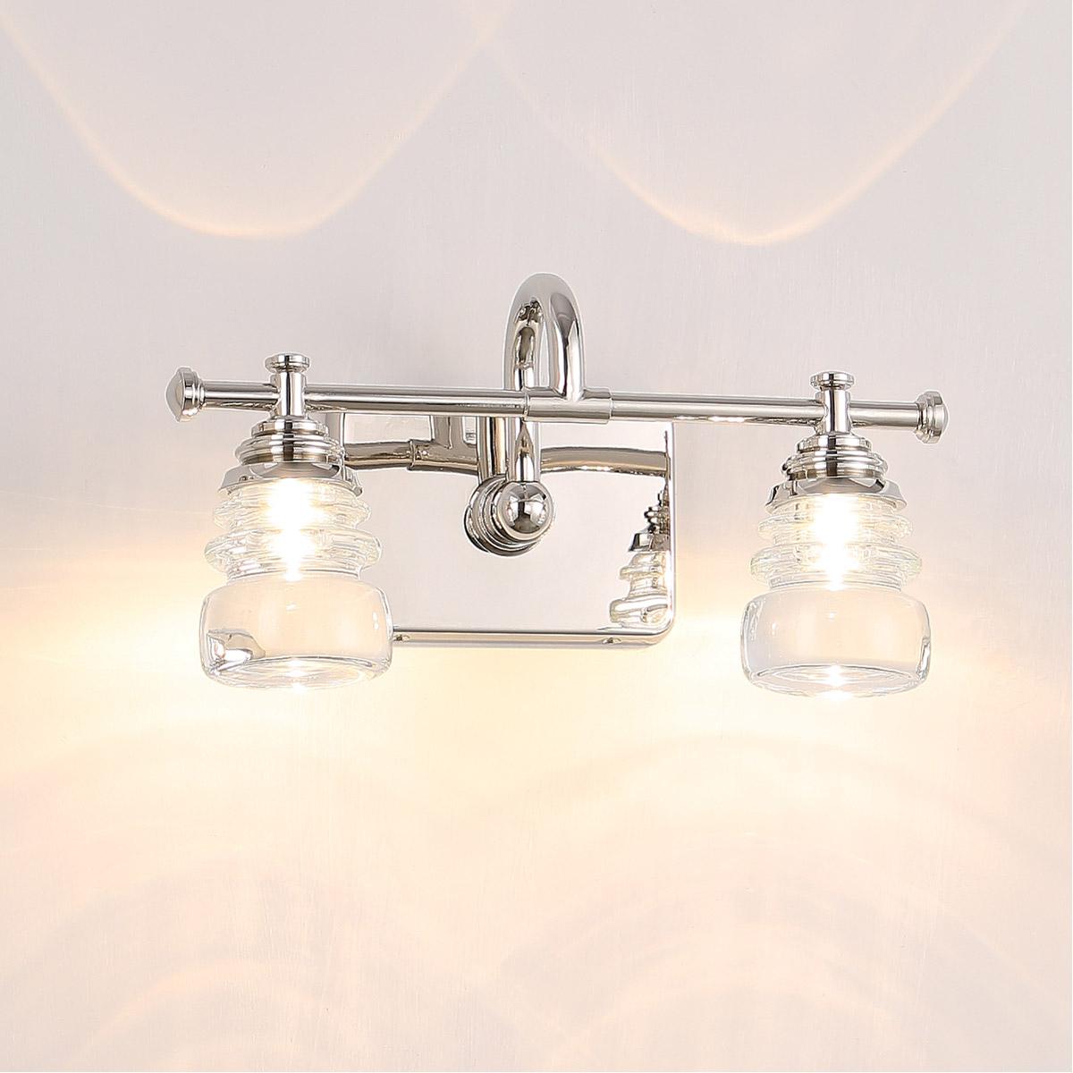 Rondelle 14 in. LED Vanity Light 490 Lumens 3000K Nickel Finish