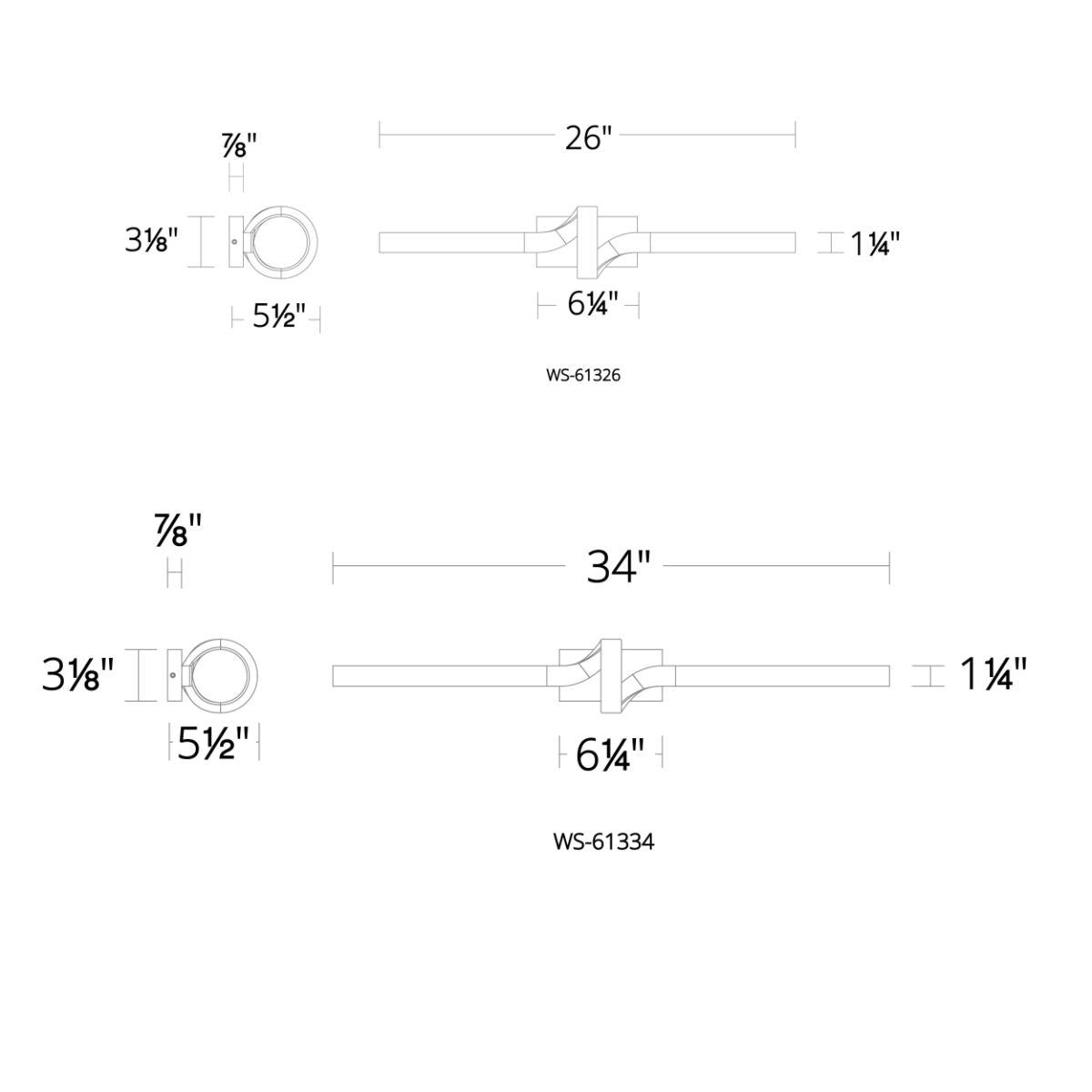 Loophole 34 in. LED Bath Bar 2700K Black finish