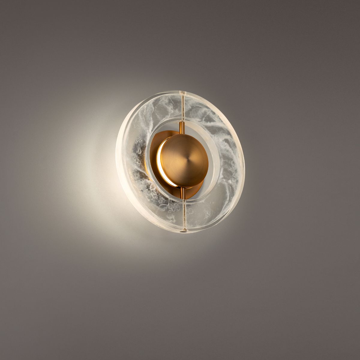 Cymbal 10 in. LED Wall Sconce Brass finish