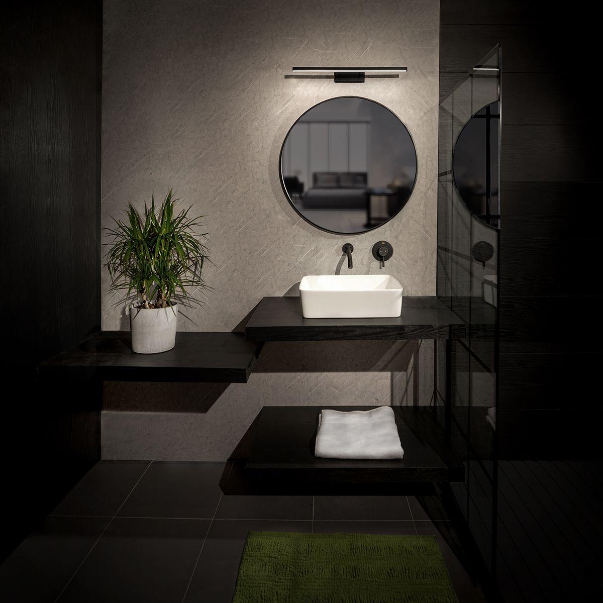 Parallax 24 in. LED Bath Bar 340 Lumens 3500K Black finish - Bees Lighting