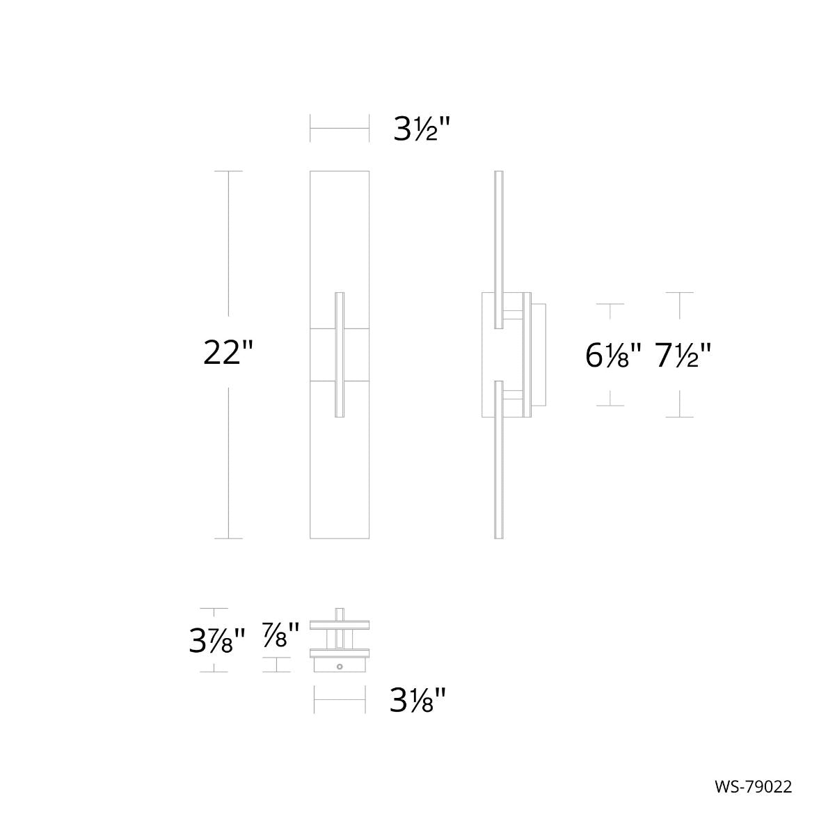 Amari 22 in. LED Wall Sconce Brass finish