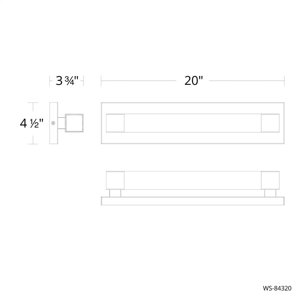 Terra 20 in. LED Bath Bar Brass finish - Bees Lighting