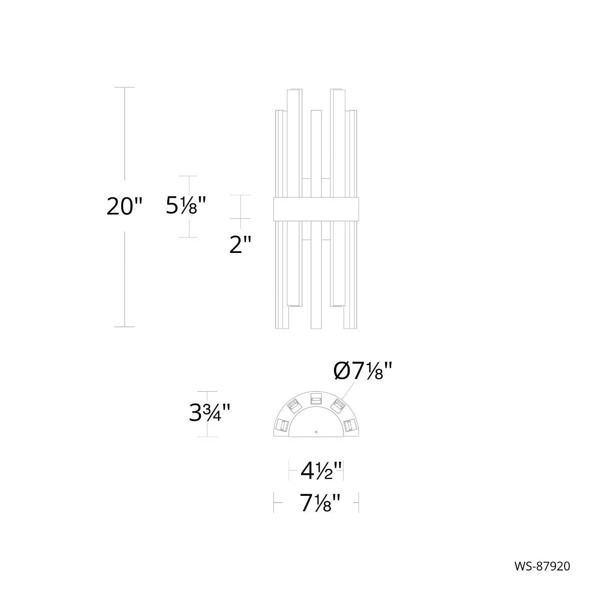 Harmonix 20 in. LED Vanity Light Brass finish - Bees Lighting