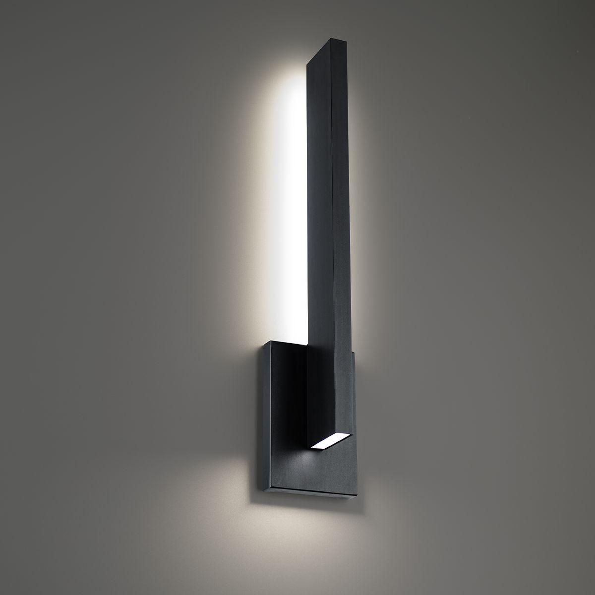 Mako 22 In. 2 Lights LED Outdoor Wall Sconce 3500K Black Finish