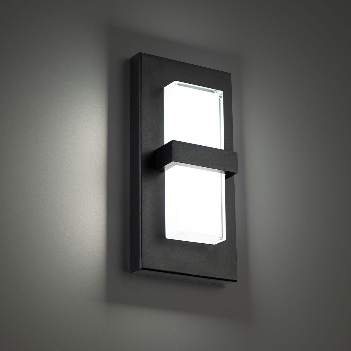 Bandeau 10 in LED Outdoor Wall Sconce 192 Lumens Black Finish - Bees Lighting