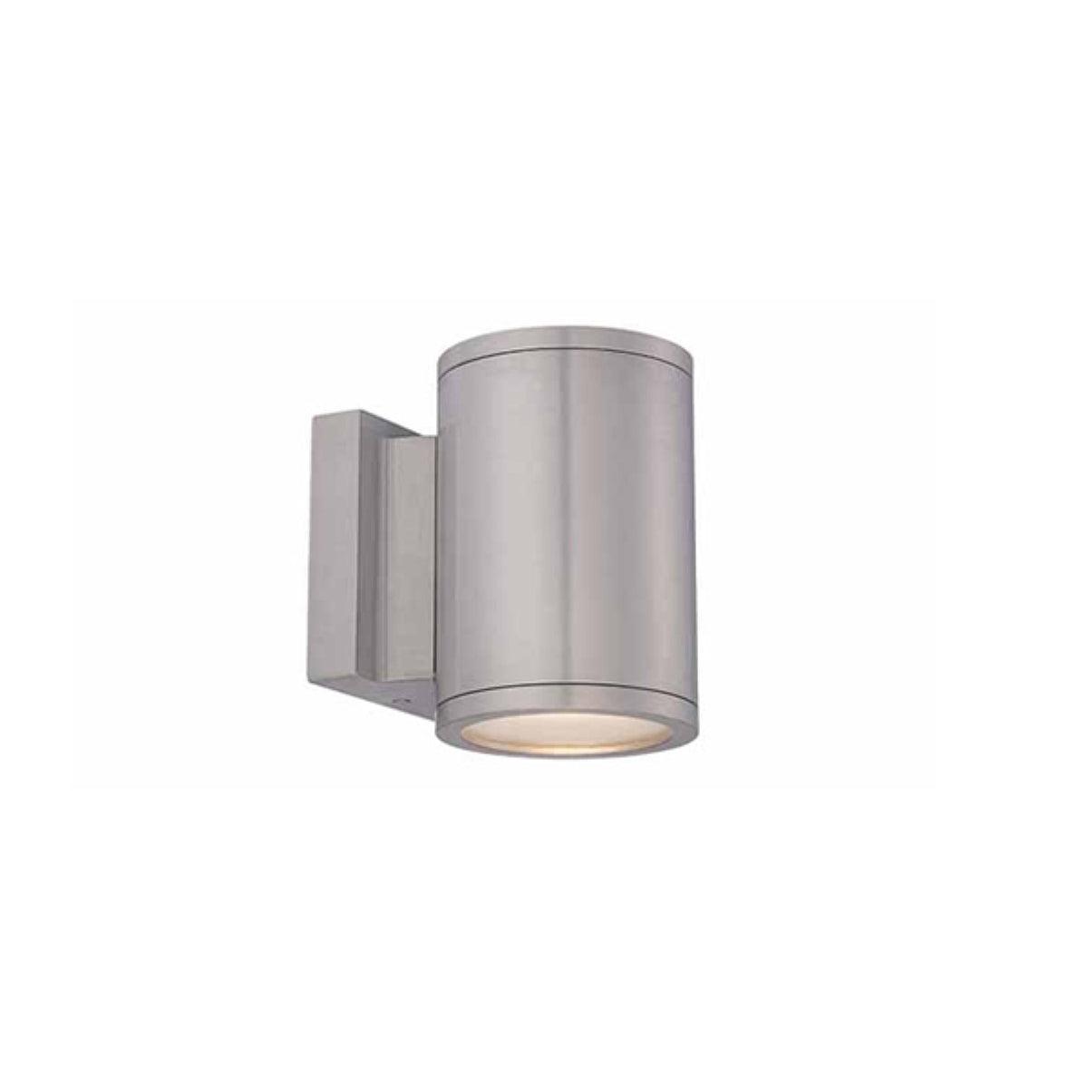 Tube 7 in. Up and Down LED Outdoor Wall Light 120-277V, 3000K Brushed Aluminum - Bees Lighting