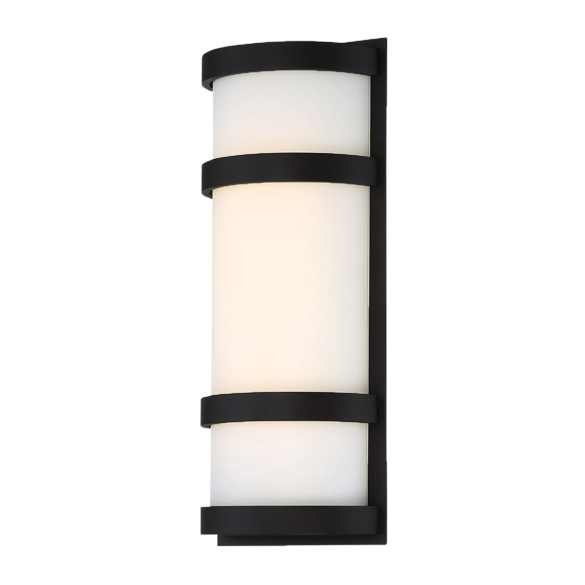 Latitude 14 In. LED Outdoor Wall Sconce 3000K Black Finish