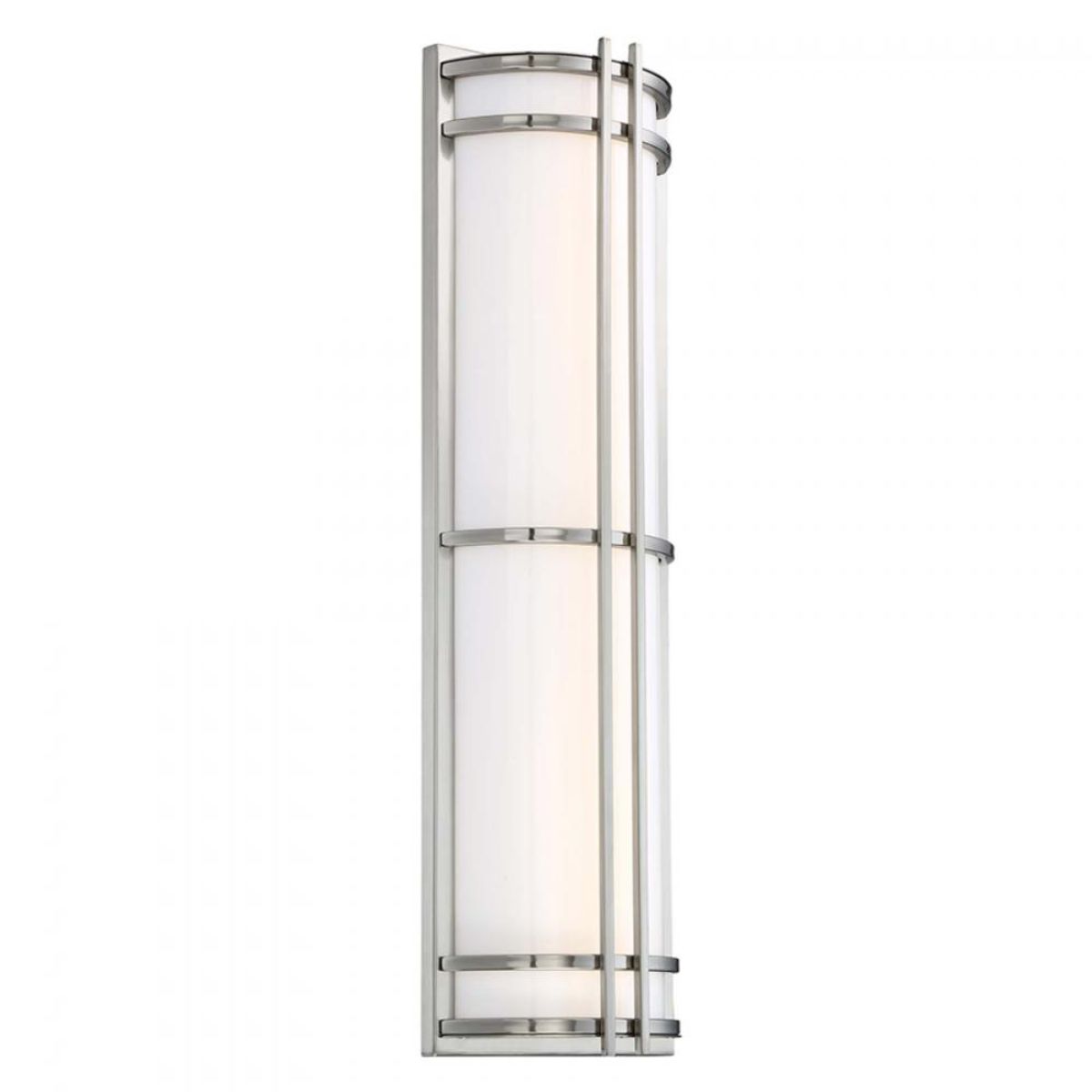 Skyscraper 27 In. LED Outdoor Wall Sconce 880 lumens Stainless Steel Finish