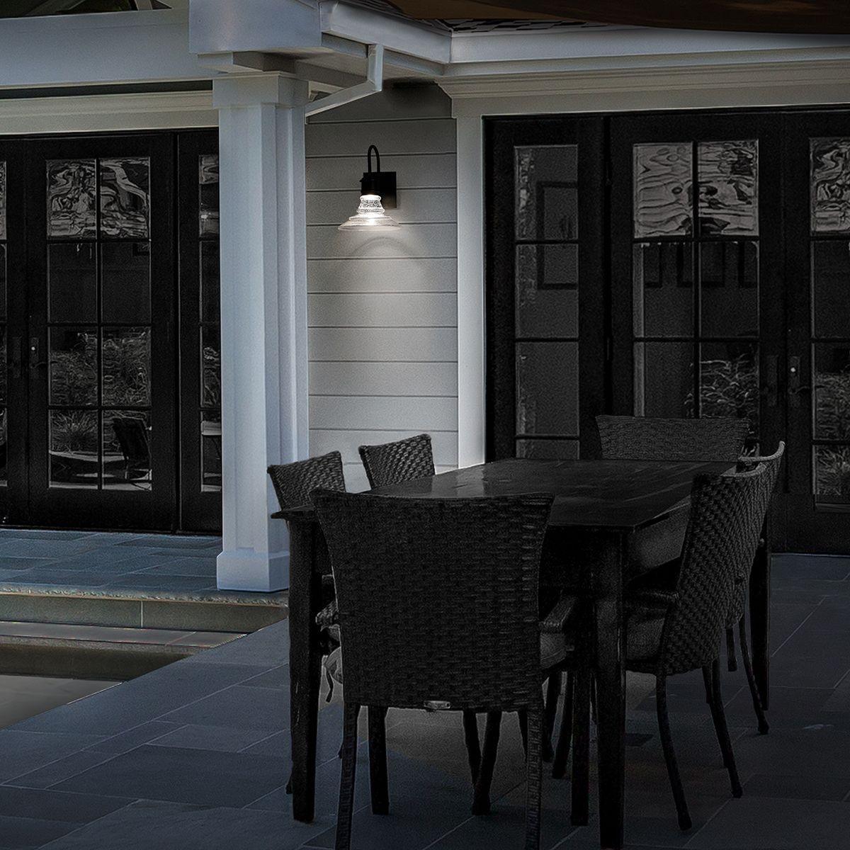 Nantucket 13 in. LED Outdoor Wall Sconce 174 Lumens 3000K Black Finish - Bees Lighting