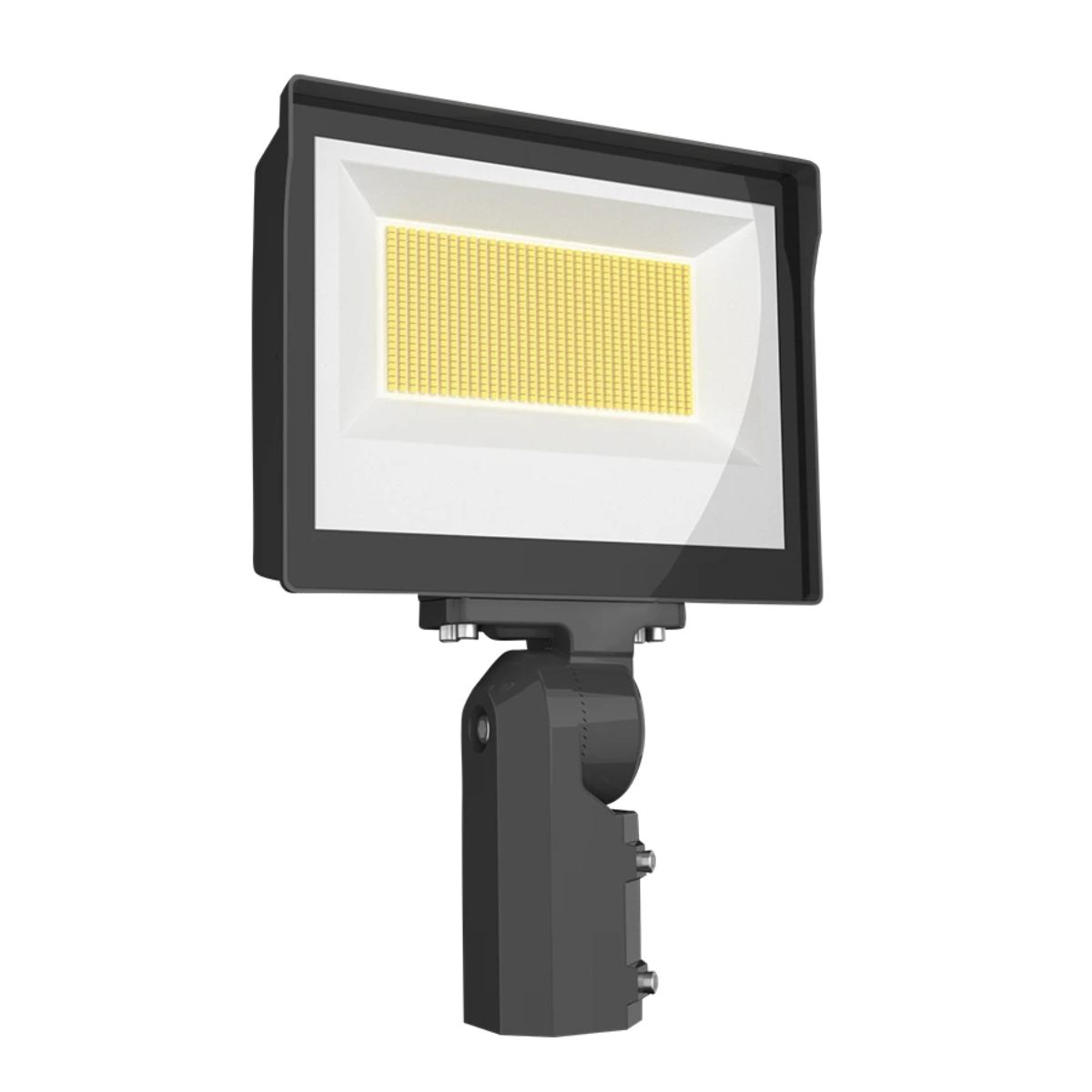 LED Flood Light With Photocell, 105 Watts, 14100 Lumens, 30K/40K/50K, 120-277V, Slipfitter Mount, Bronze - Bees Lighting