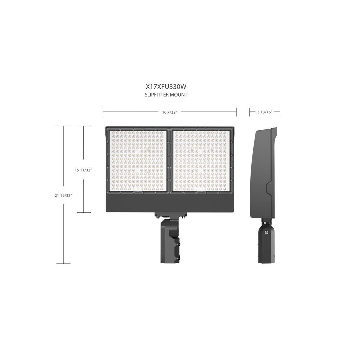 Dusk to Dawn LED Flood Light, 175/250/330W, 30K/40K/50K, 120-277V, Slipfitter Mount - Bees Lighting