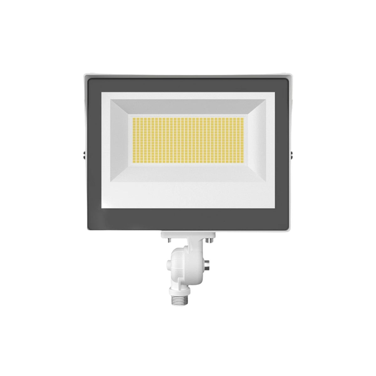 Dusk to Dawn LED Flood Light, 20/50/60W, 8300 Lumens, 30K/40K/50K, 120-277V, Knuckle Mount, White