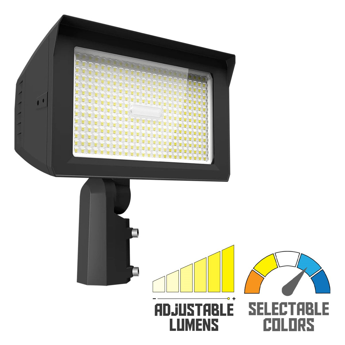 LED Flood Light, 23000 Lumens, 75/100/125/150W, 30K/40K/50K, 120-277V, Slipfitter Mount - Bees Lighting