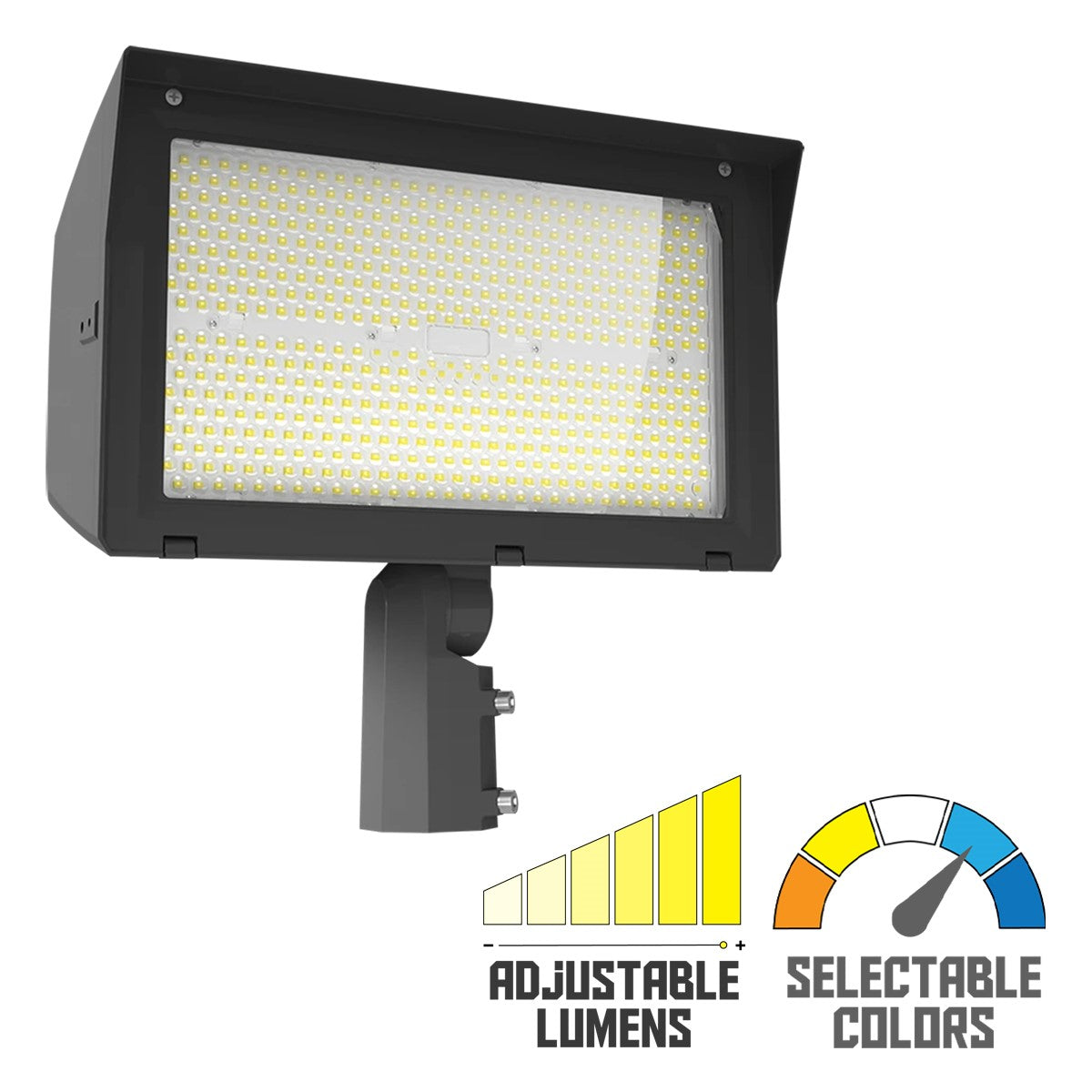 LED Flood Light, 36000 Lumens, 160/190/220/250W, 30K/40K/50K, 120-277V, Slipfitter Mount - Bees Lighting