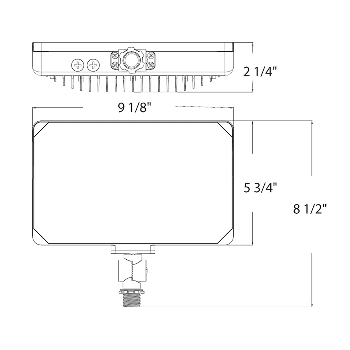 Dusk To Dawn LED Flood Light, 45/55/65W, 10000 Lumens, 30K/40K/50K, 120-277V, Knuckle Mount, White - Bees Lighting