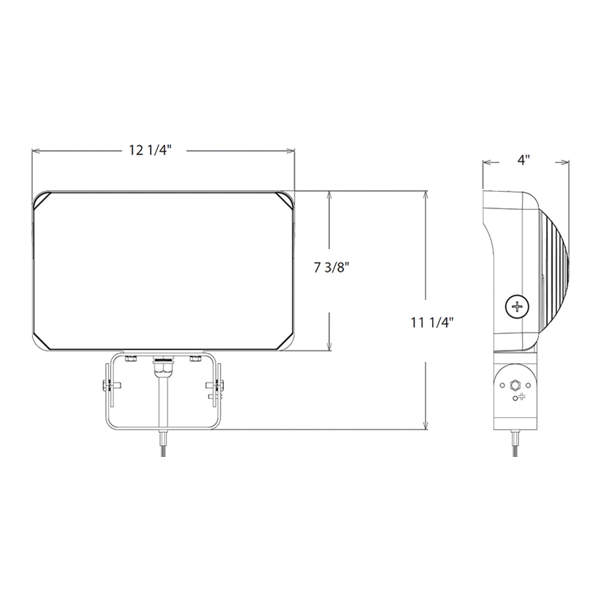 Dusk To Dawn LED Flood Light, 95/110/130W, 20000 Lumens, 30K/40K/50K, 120-277V, Trunnion Mount, White - Bees Lighting