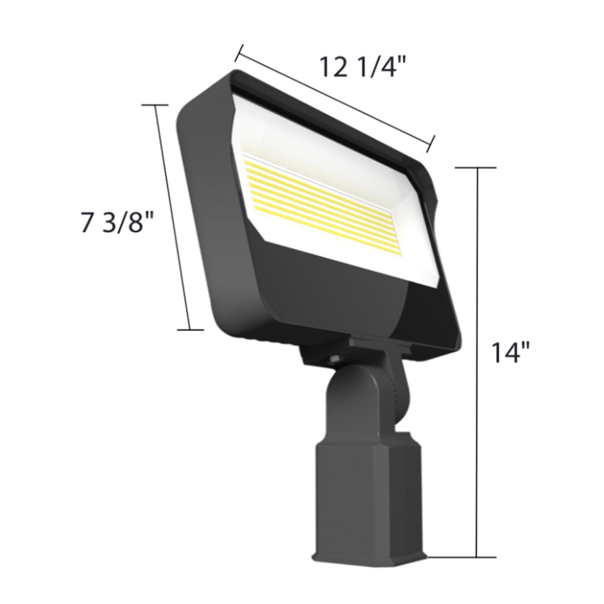 Dusk To Dawn LED Flood Light, 95/110/130W, 30K/40K/50K, 120-277V, Slipfitter Mount - Bees Lighting