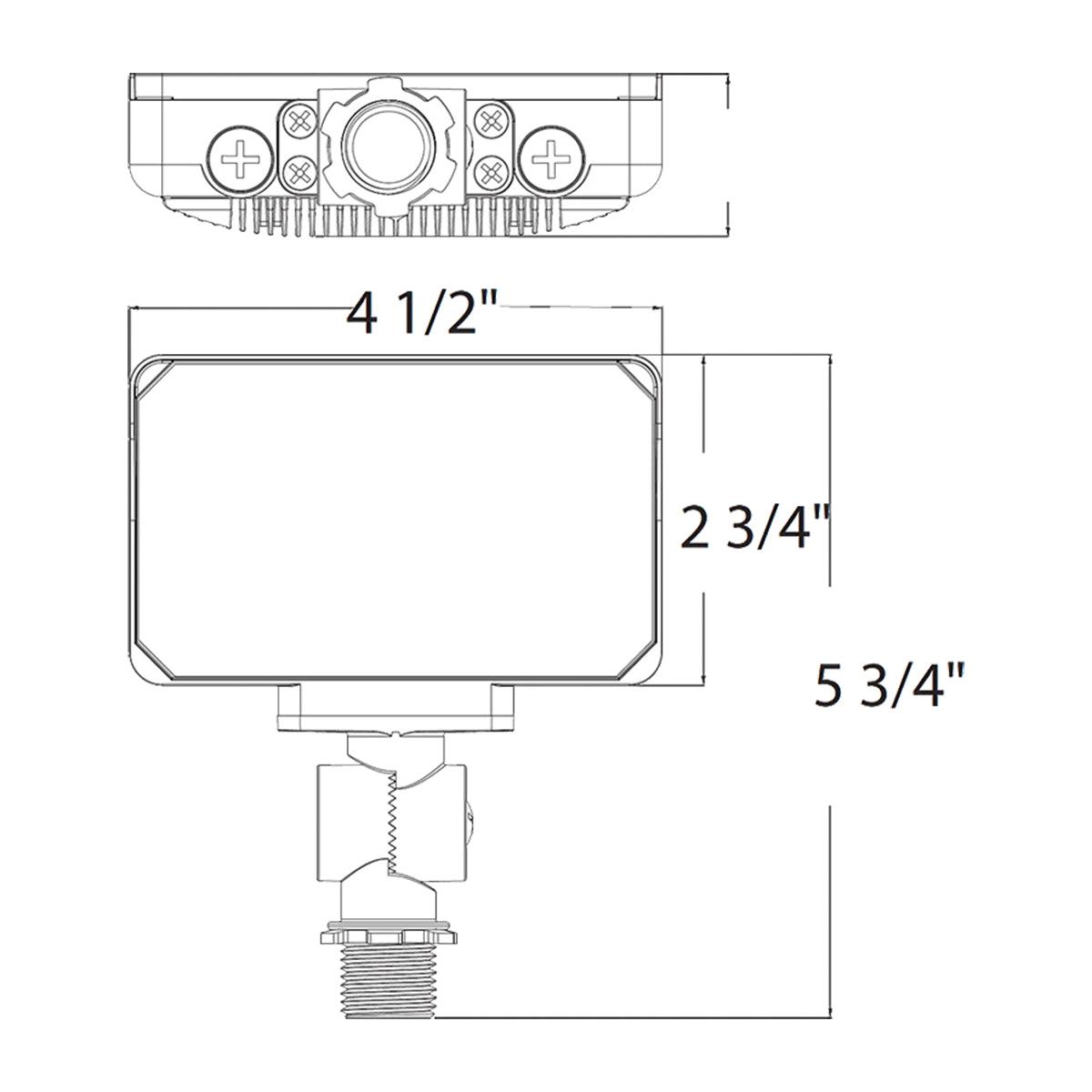 Dusk To Dawn LED Flood Light, 10/13/16W, 2500 Lumens, 30K/40K/50K, 120-277V, Knuckle Mount, White - Bees Lighting