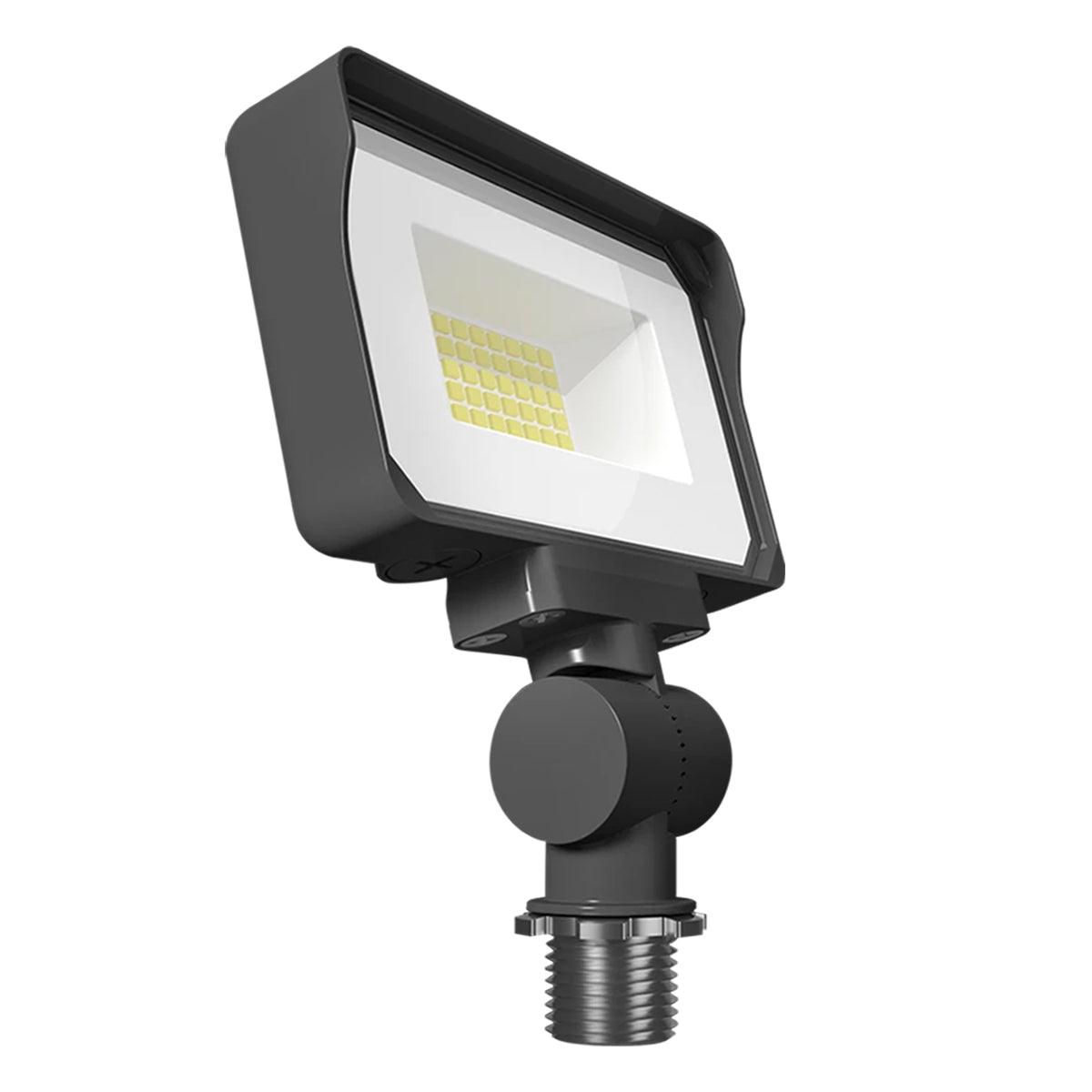 Dusk To Dawn LED Flood Light, 10/13/16W, 30K/40K/50K, 120-277V, Knuckle Mount - Bees Lighting