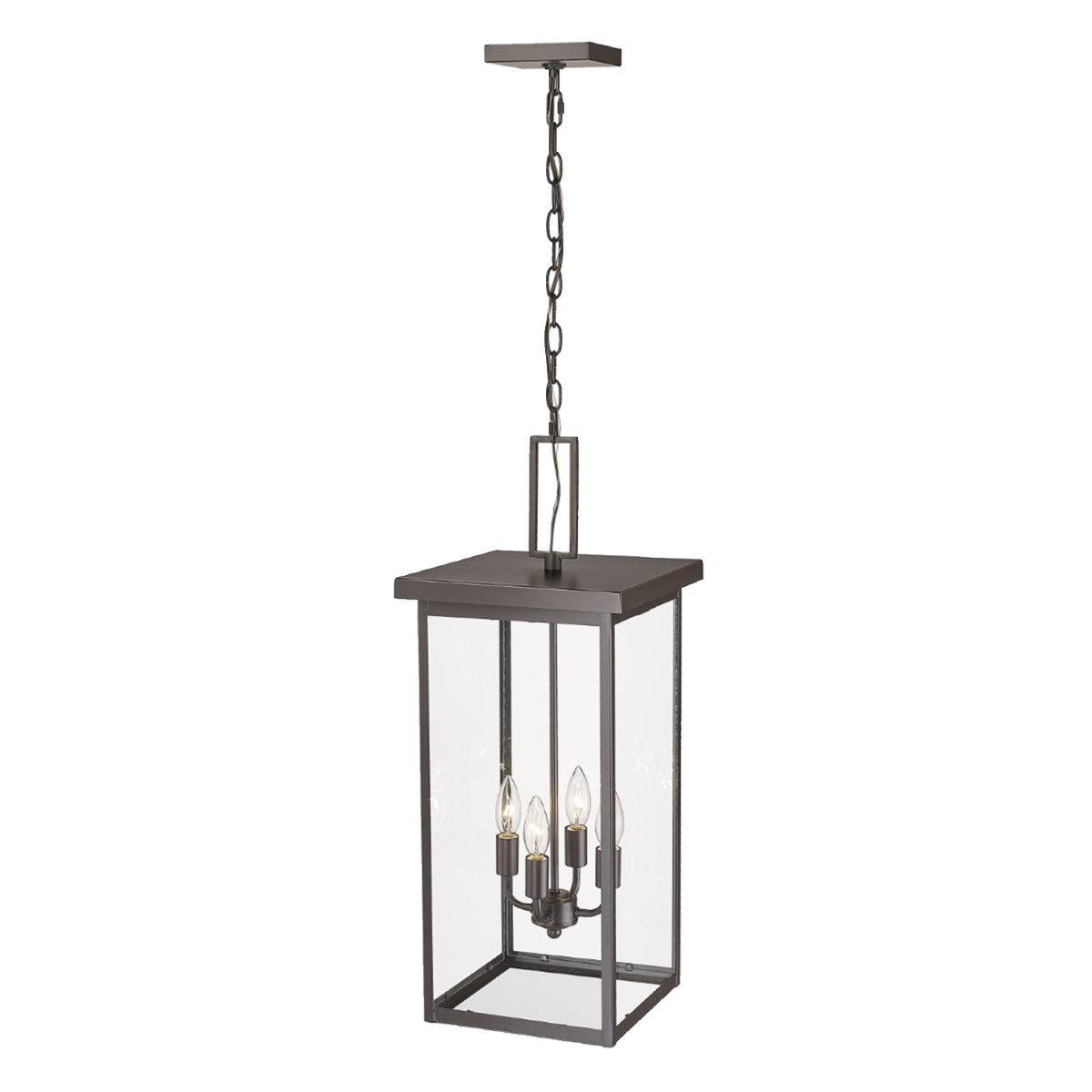 Barkeley 27 in. 4 Lights Outdoor Hanging Lantern Powder Coated Bronze Finish - Bees Lighting