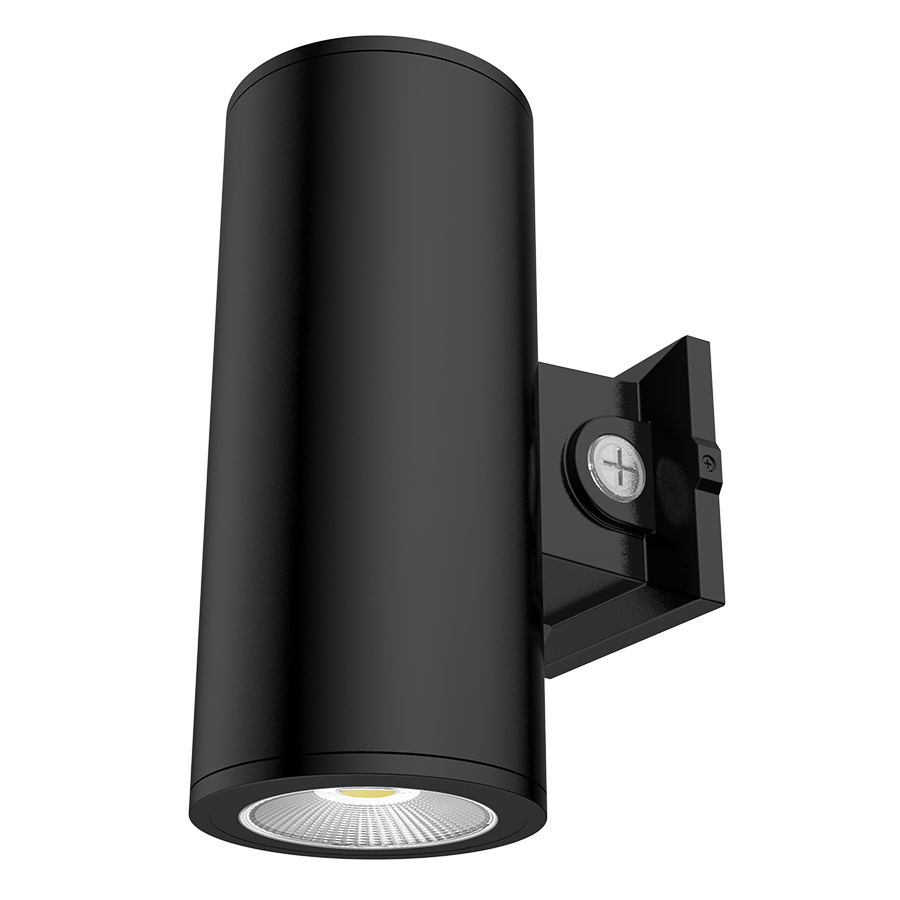 CD34 6" Up/Down LED Outdoor Cylinder Wall Light, Selectable CCT, Black, 120/277V