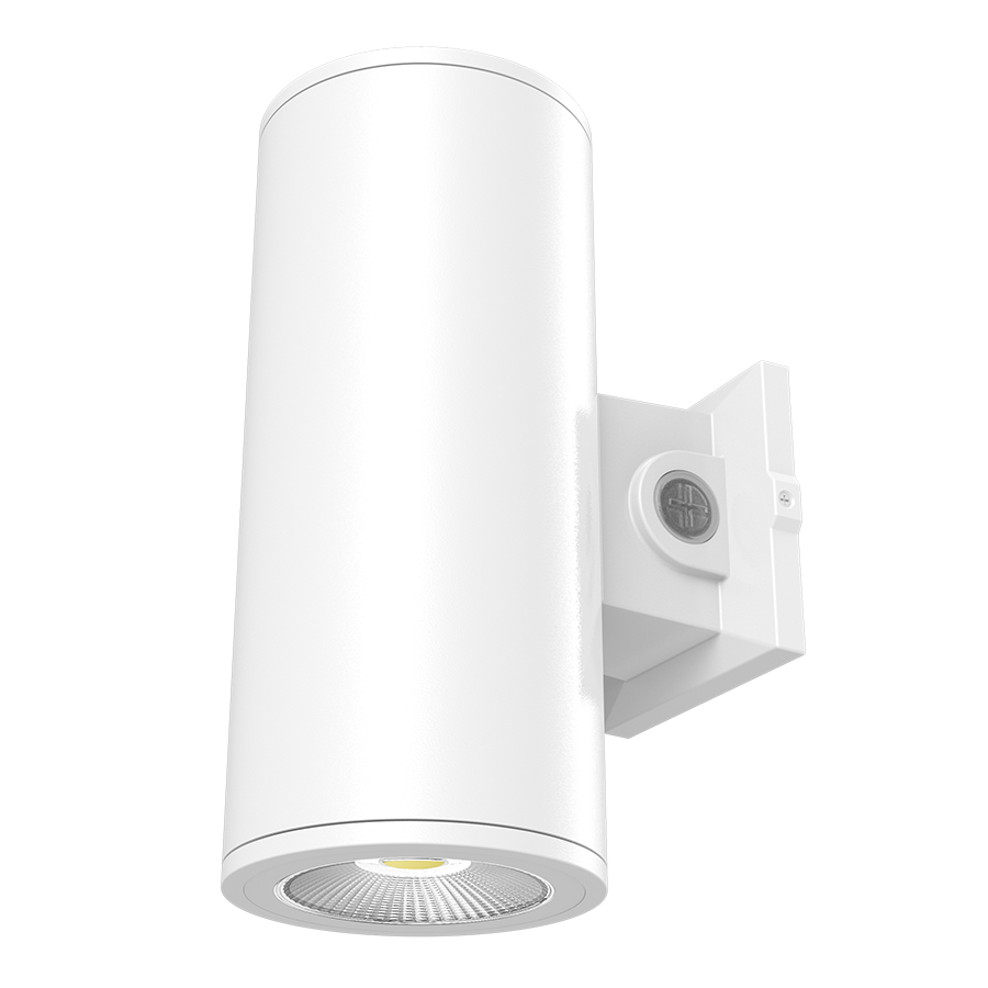 CD34 6" Up/Down LED Outdoor Cylinder Wall Light, Selectable CCT, White, 120/277V