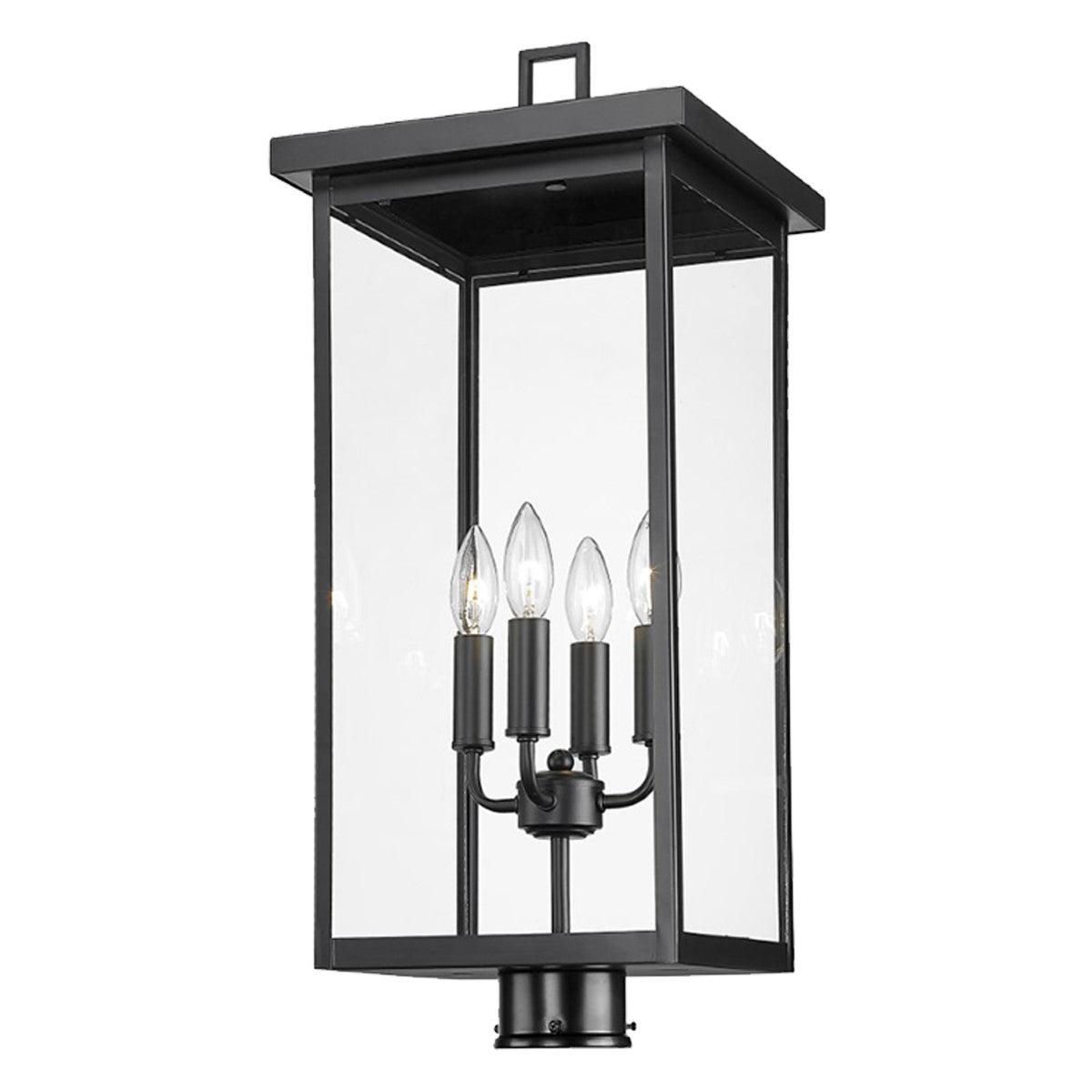 Barkeley 26 in. 4 Lights Lantern Head Powder Coated Black Finish - Bees Lighting