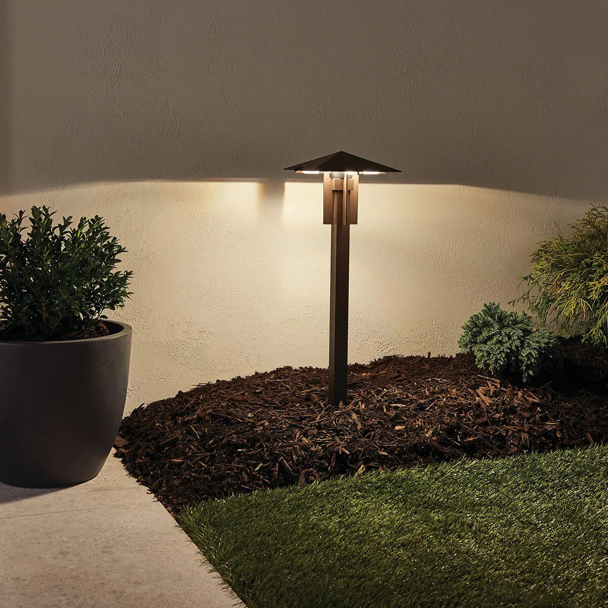 2W 160 Lumens LED Forged Path Light 3000K Textured Architectural Bronze